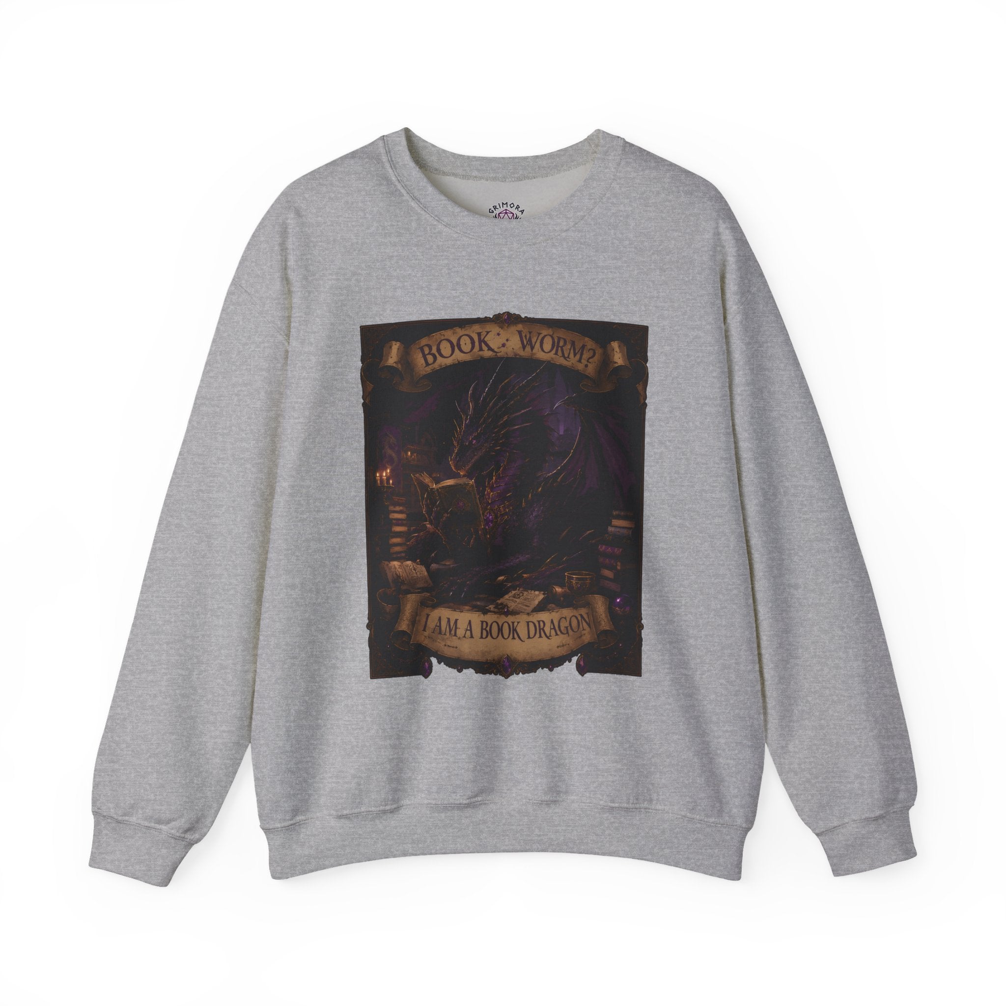 Book Worm? I Am a Book Dragon, Fantasy Reader Sweatshirt