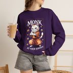 Monk Cat at Your Service D&D Sweatshirt | Cat Lover RPG Gift