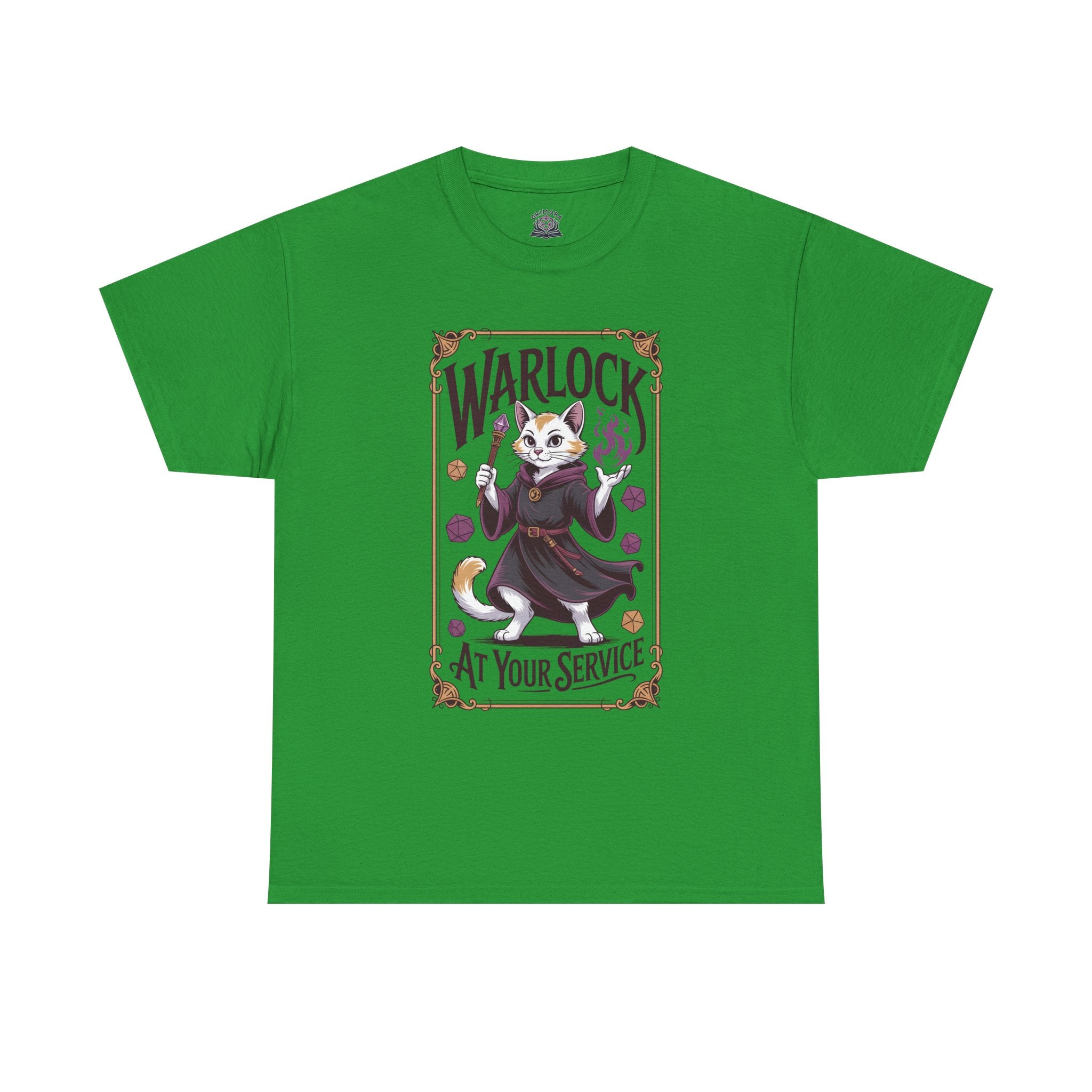 Warlock Cat at Your Serivece D&D T-shirt | Cat Lover RPG Gift