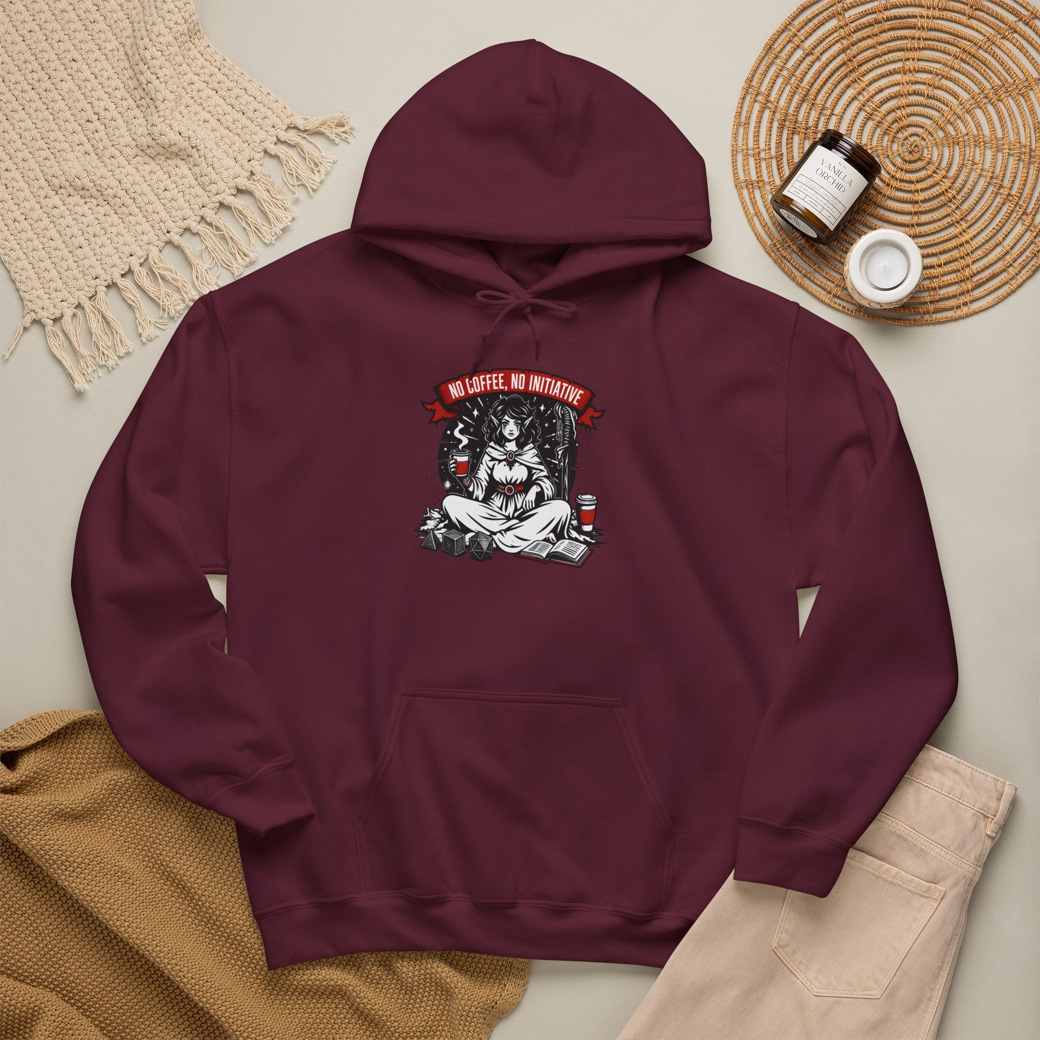 No Coffee, No Initiative | Fantasy RPG Hoodie