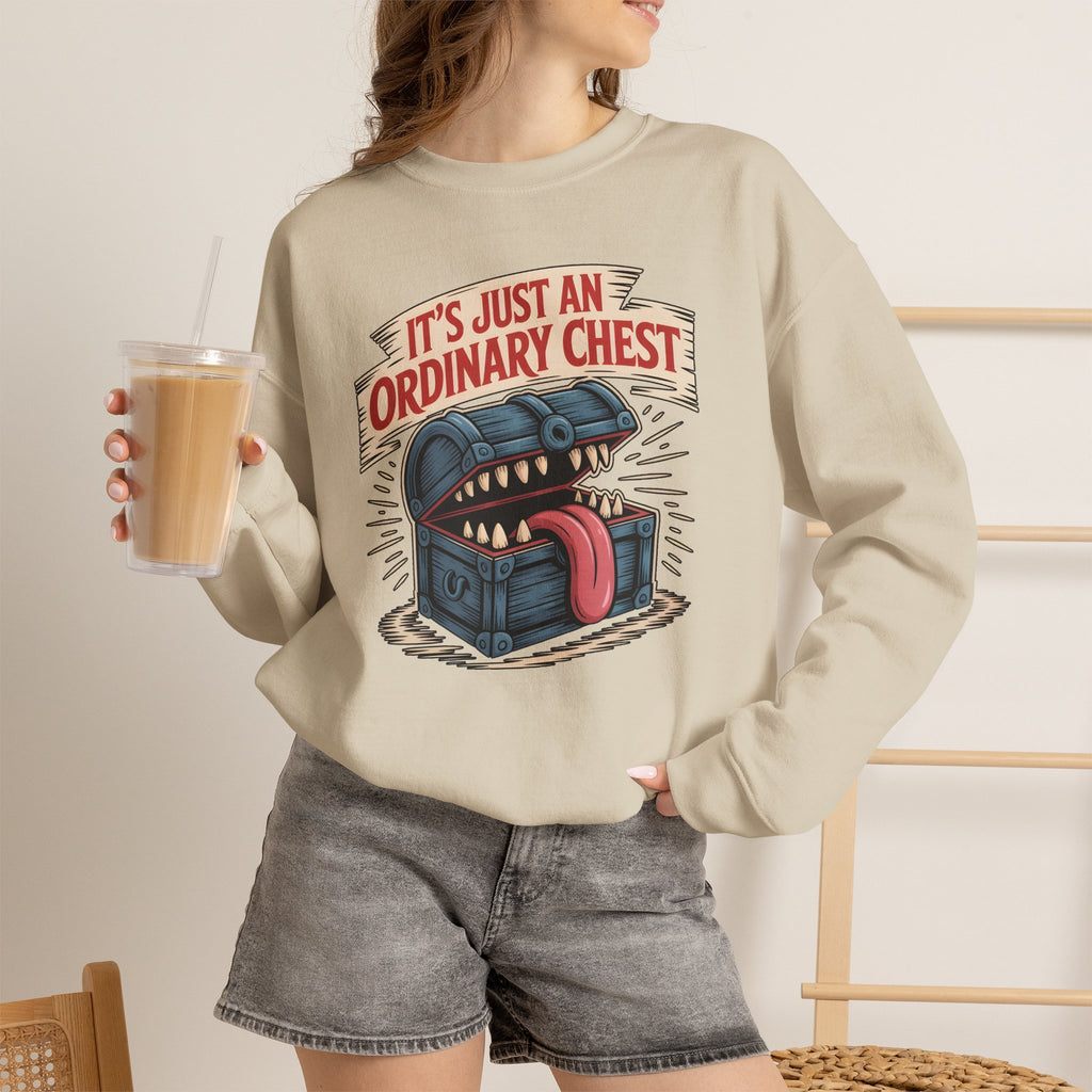 "It's Just An Ordinary Chest" — Mimic monster Sweatshirt