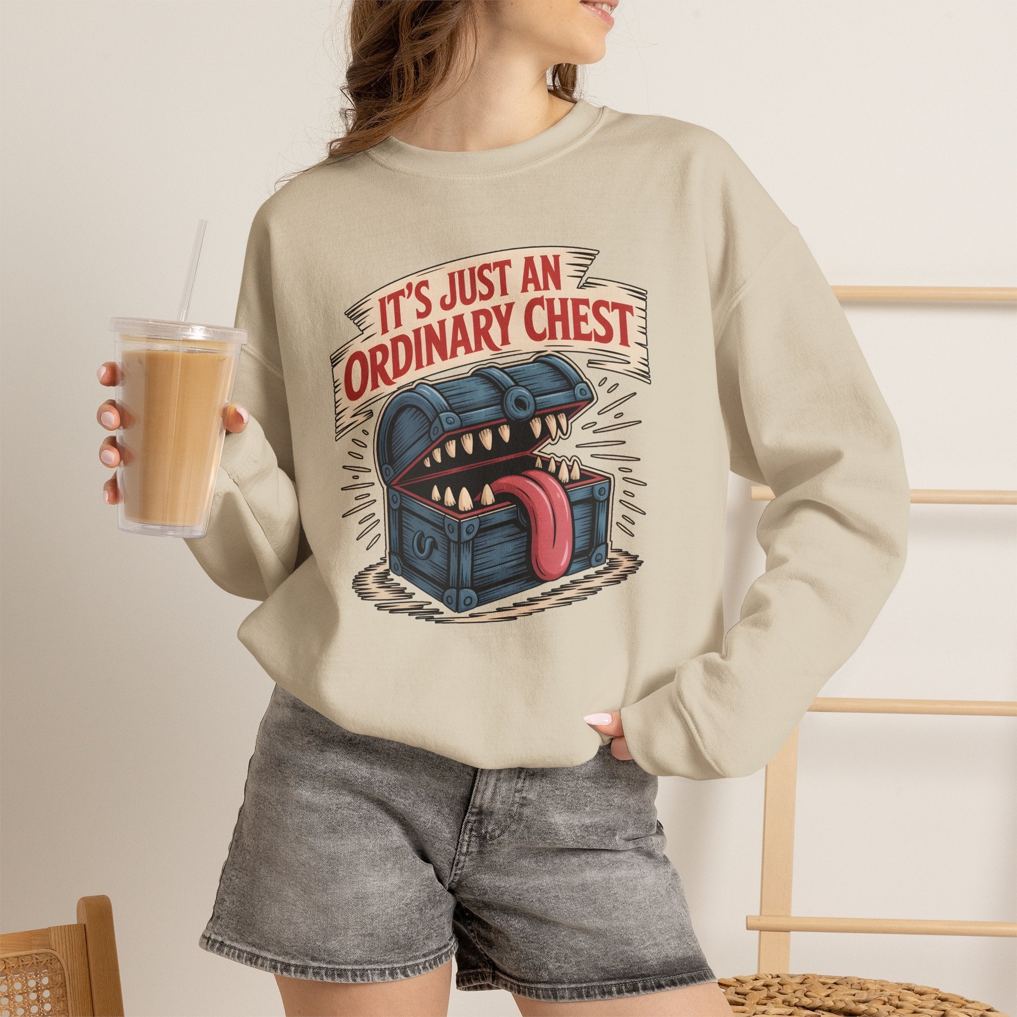 "It's Just An Ordinary Chest" — Mimic monster Sweatshirt