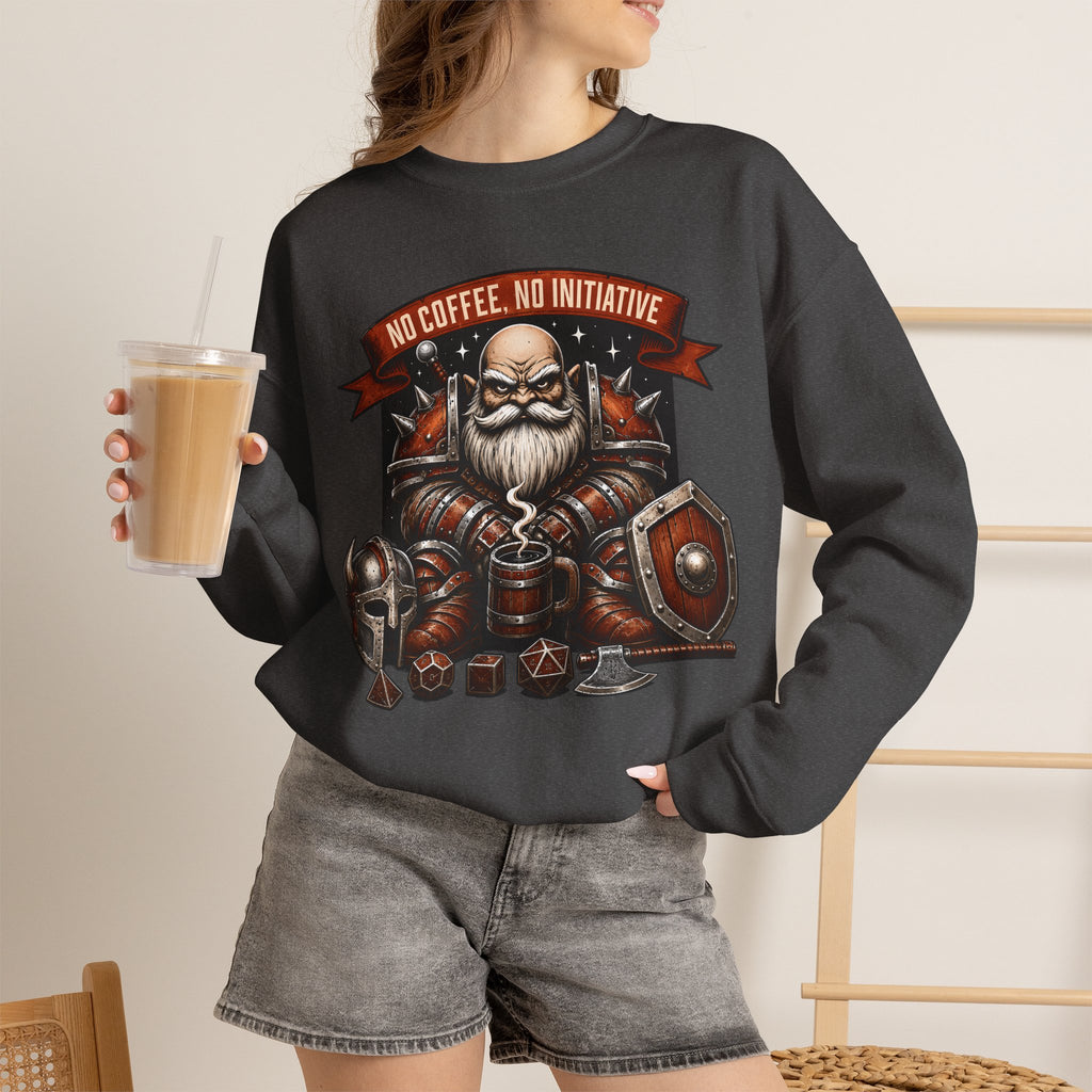 No Coffee, No Initiative | Fantasy RPG Sweatshirt