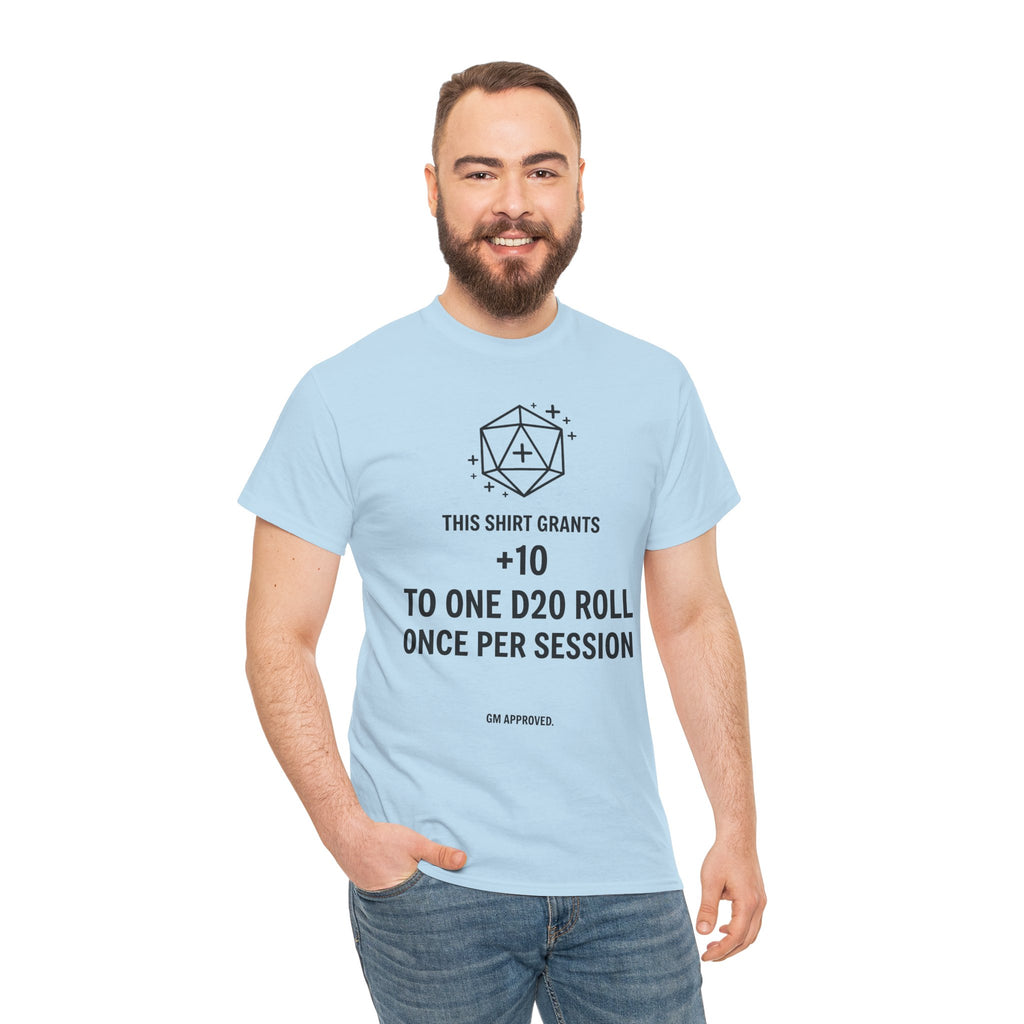 Dice roll plus modifier T-shirt | D20 RPG Personalizable T-shirt