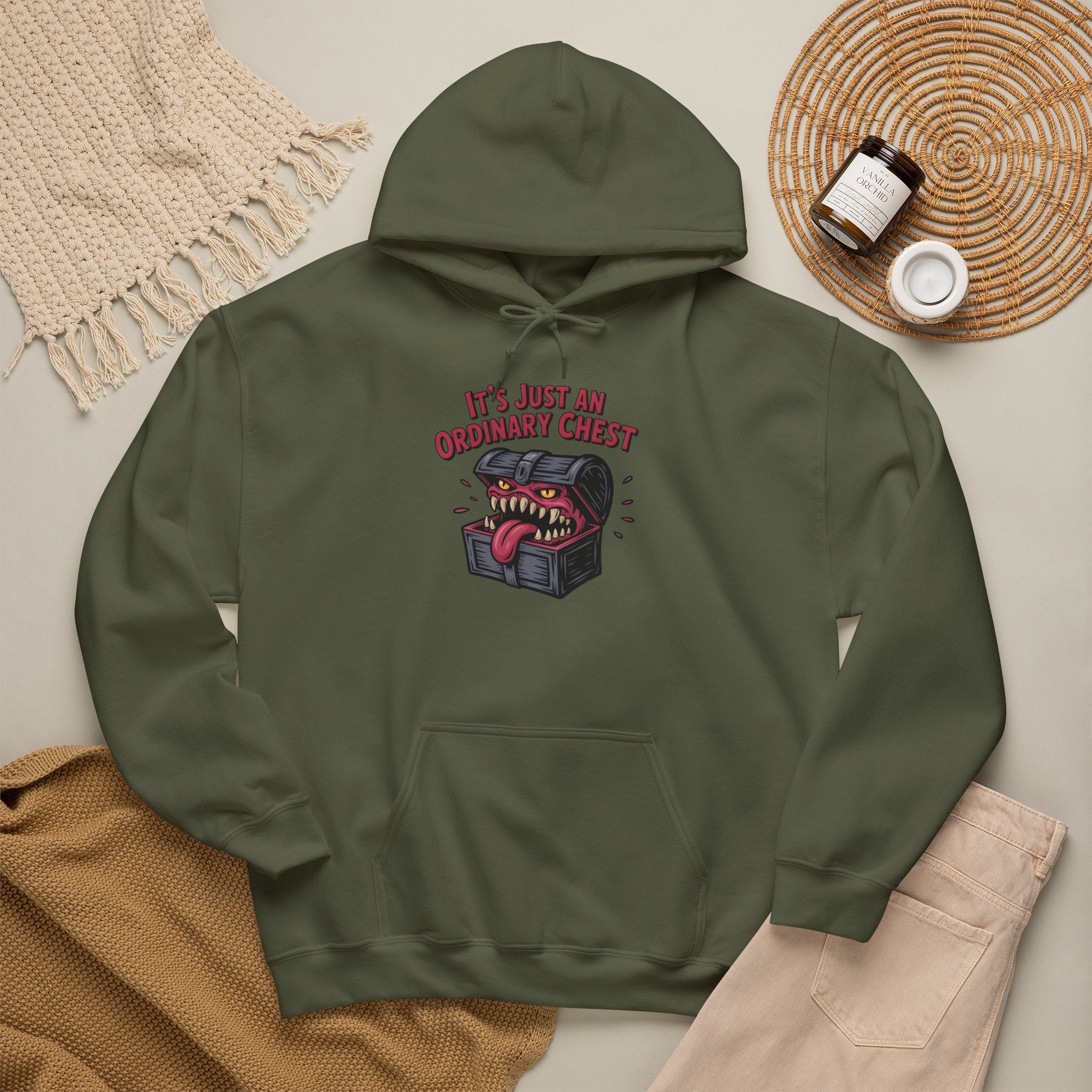 "It's Just An Ordinary Chest" — Mimic monster Hoodie