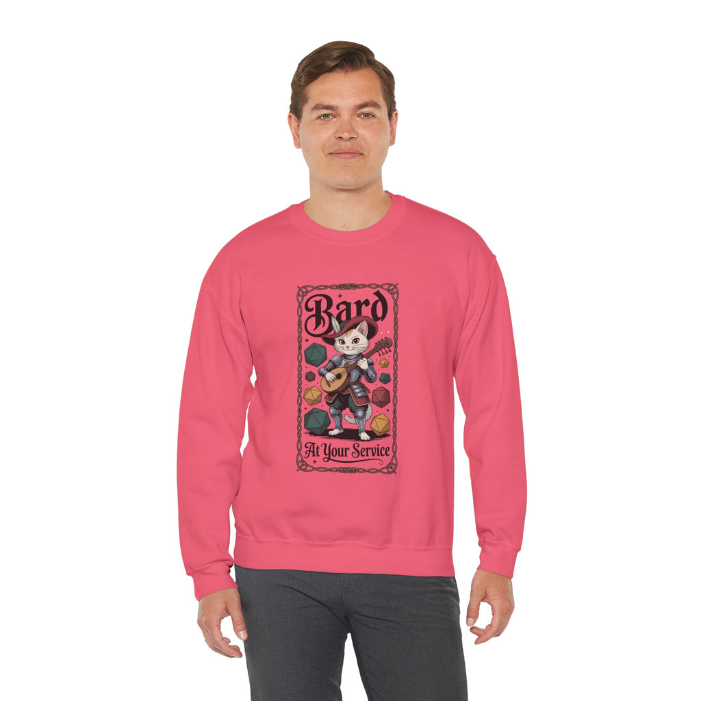 Bard Cat at Your Serivece D&D Sweatshirt | Cat Lover RPG Gift