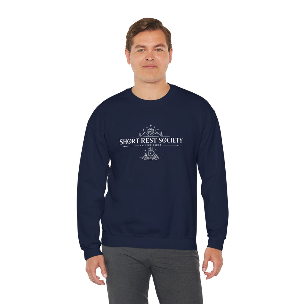 Short Rest Society – Coffee First | Tabletop RPG Sweatshirt