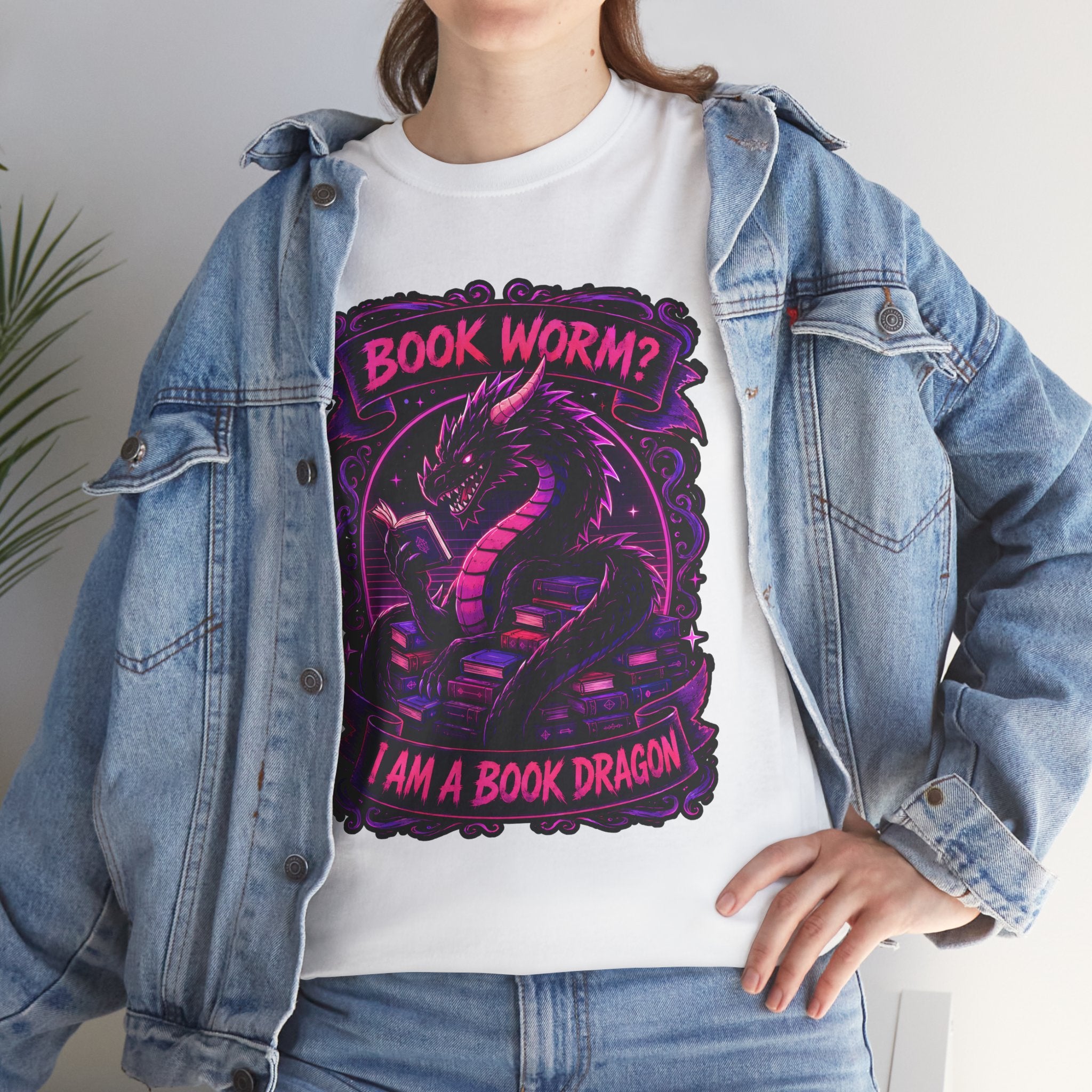 Book Worm? I Am a Book Dragon, Fantasy Reader T-shirt