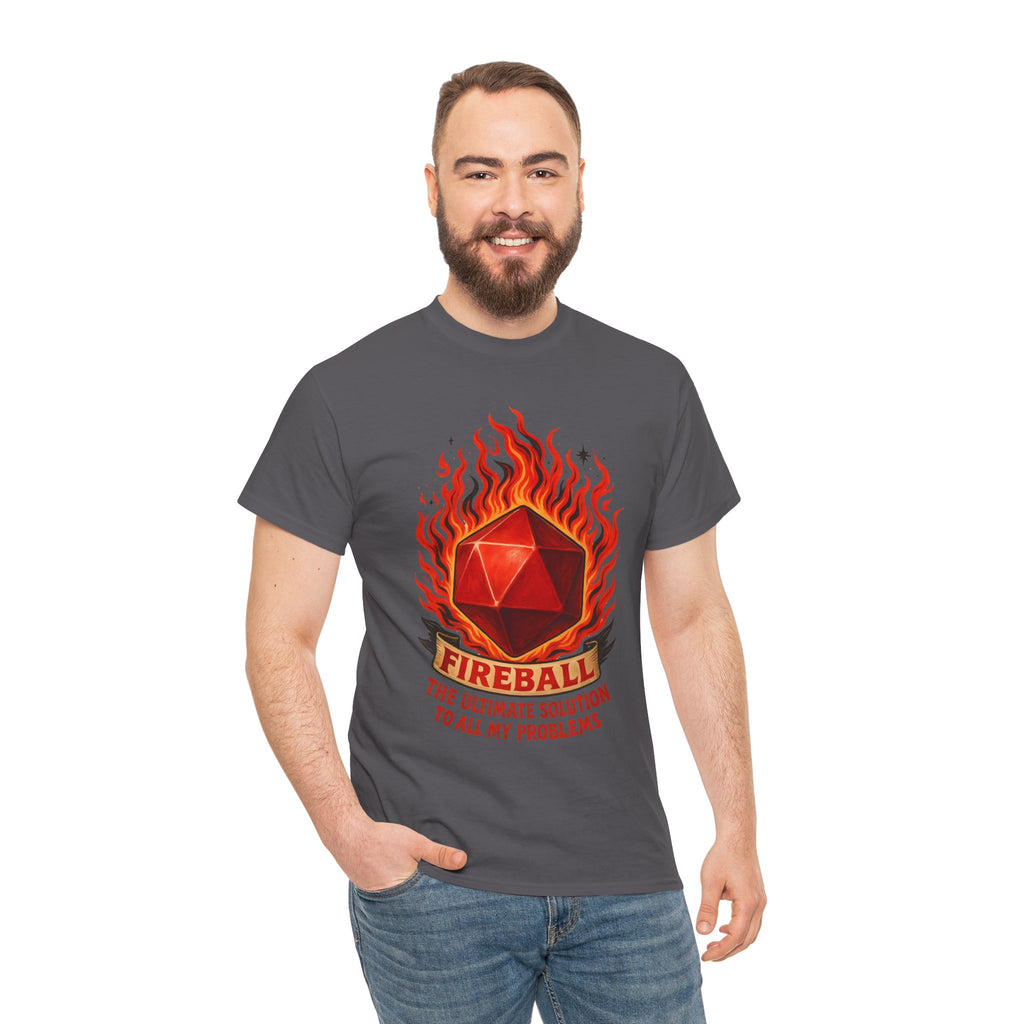 Fireball – The Ultimate Solution to All My Problems| Funny RPG T-shirt