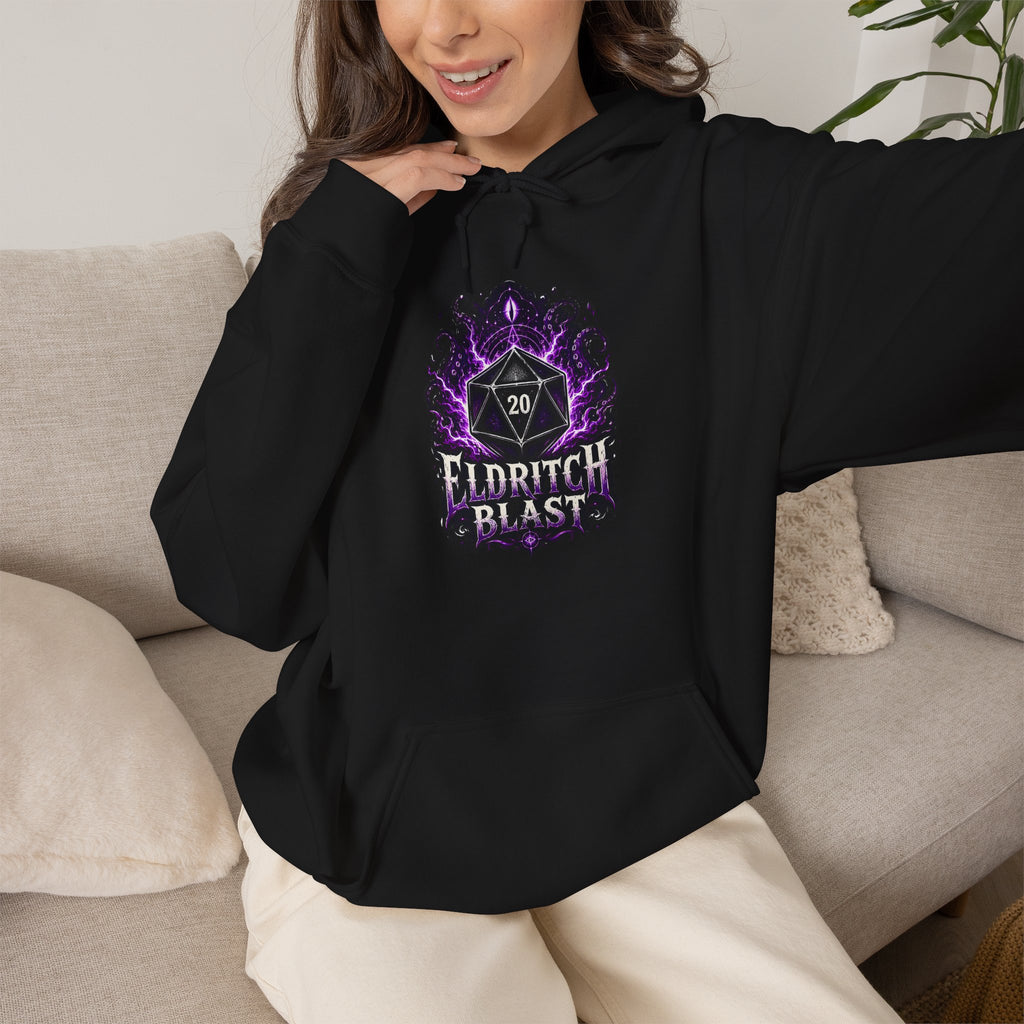 Eldritch Blast – The Patron Always Answers | Fantasy RPG D20 Hoodie