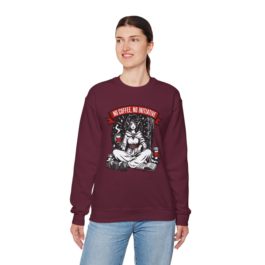 No Coffee, No Initiative | Fantasy RPG Sweatshirt