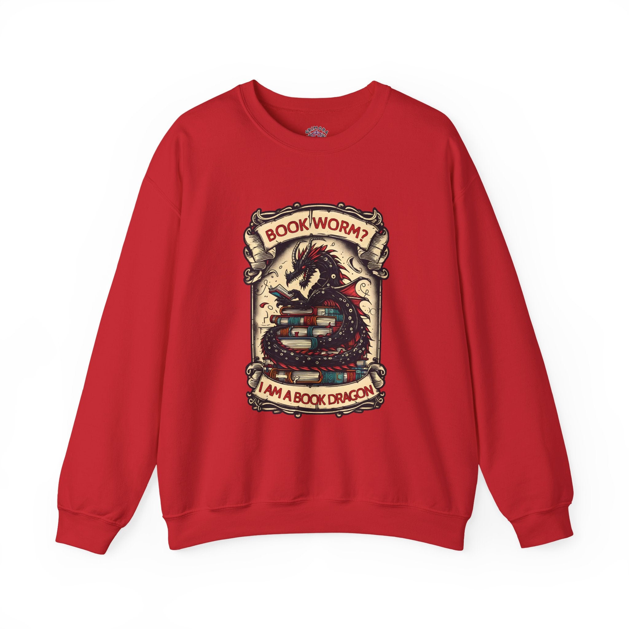 Book Worm? I Am a Book Dragon, Fantasy Reader Sweatshirt