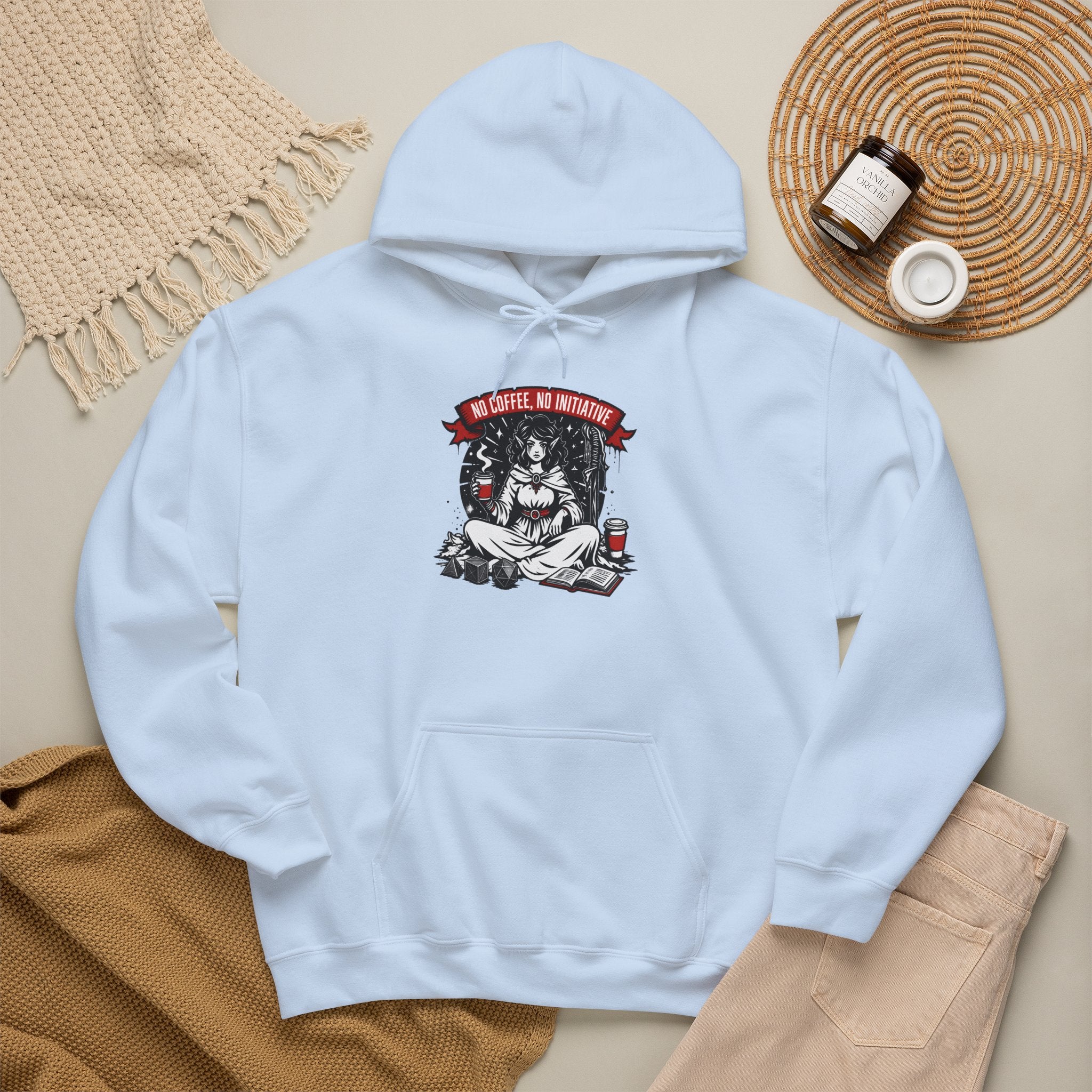 No Coffee, No Initiative | Fantasy RPG Hoodie