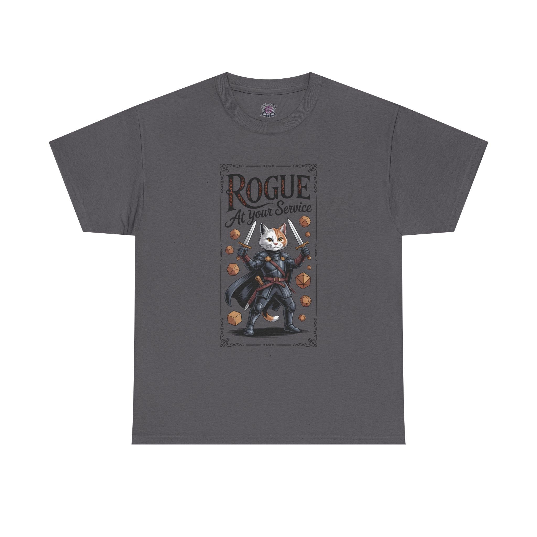 Rogue Cat at Your Serivece D&D T-shirt | Cat Lover RPG Gift