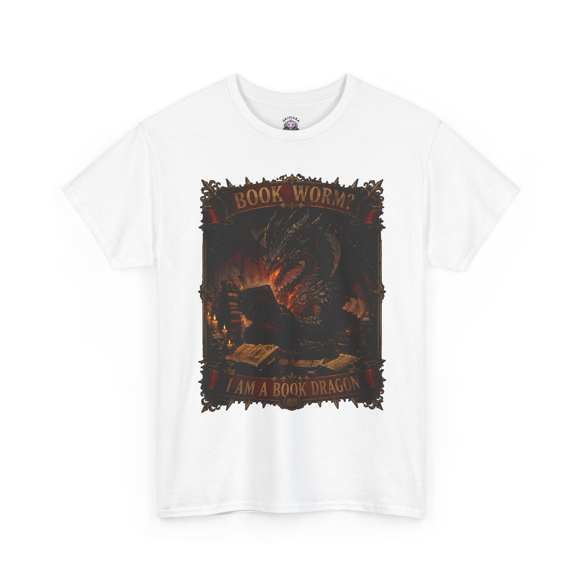 Book Worm? I Am a Book Dragon, Fantasy Reader T-shirt