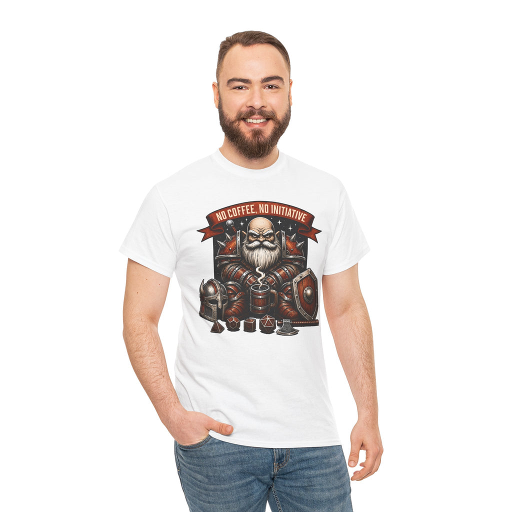 No Coffee, No Initiative | Fantasy RPG T-shirt