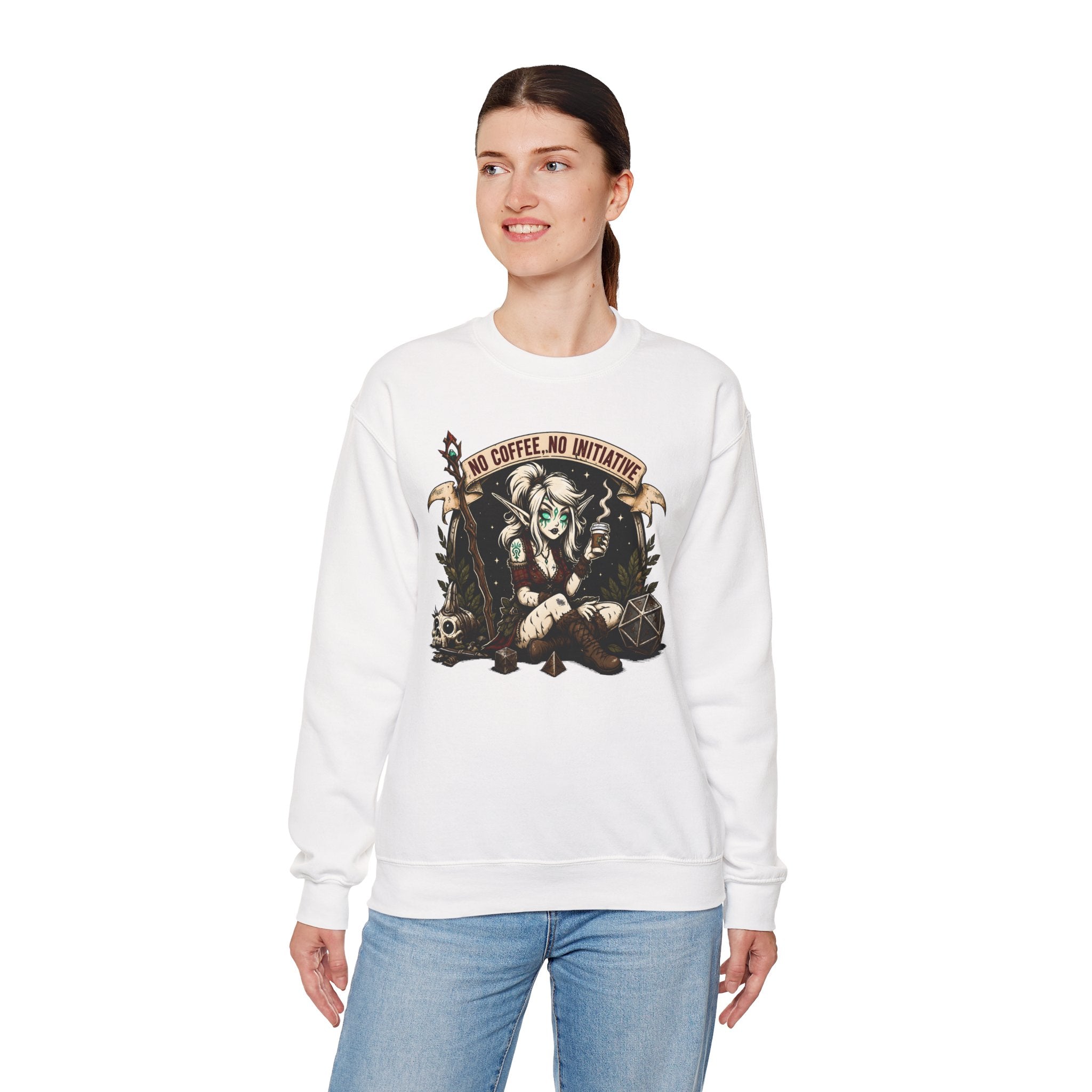 No Coffee, No Initiative | Fantasy RPG Sweatshirt