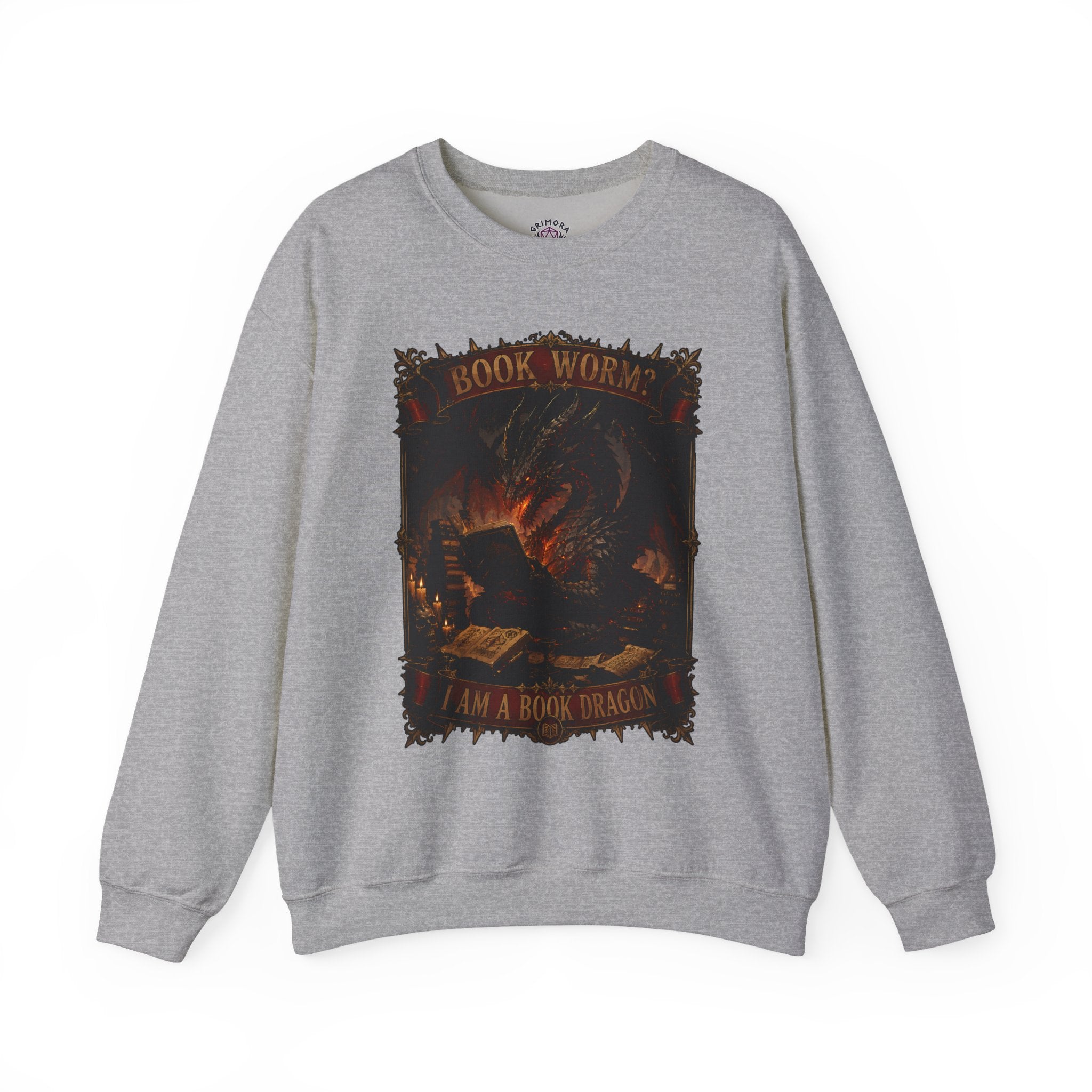 Book Worm? I Am a Book Dragon, Fantasy Reader Sweatshirt