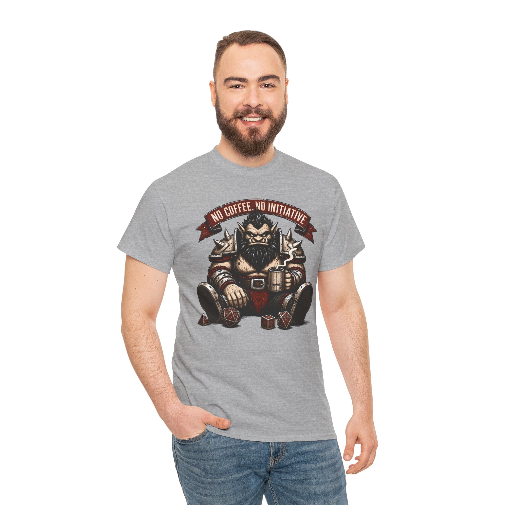 No Coffee, No Initiative | Fantasy RPG T-shirt
