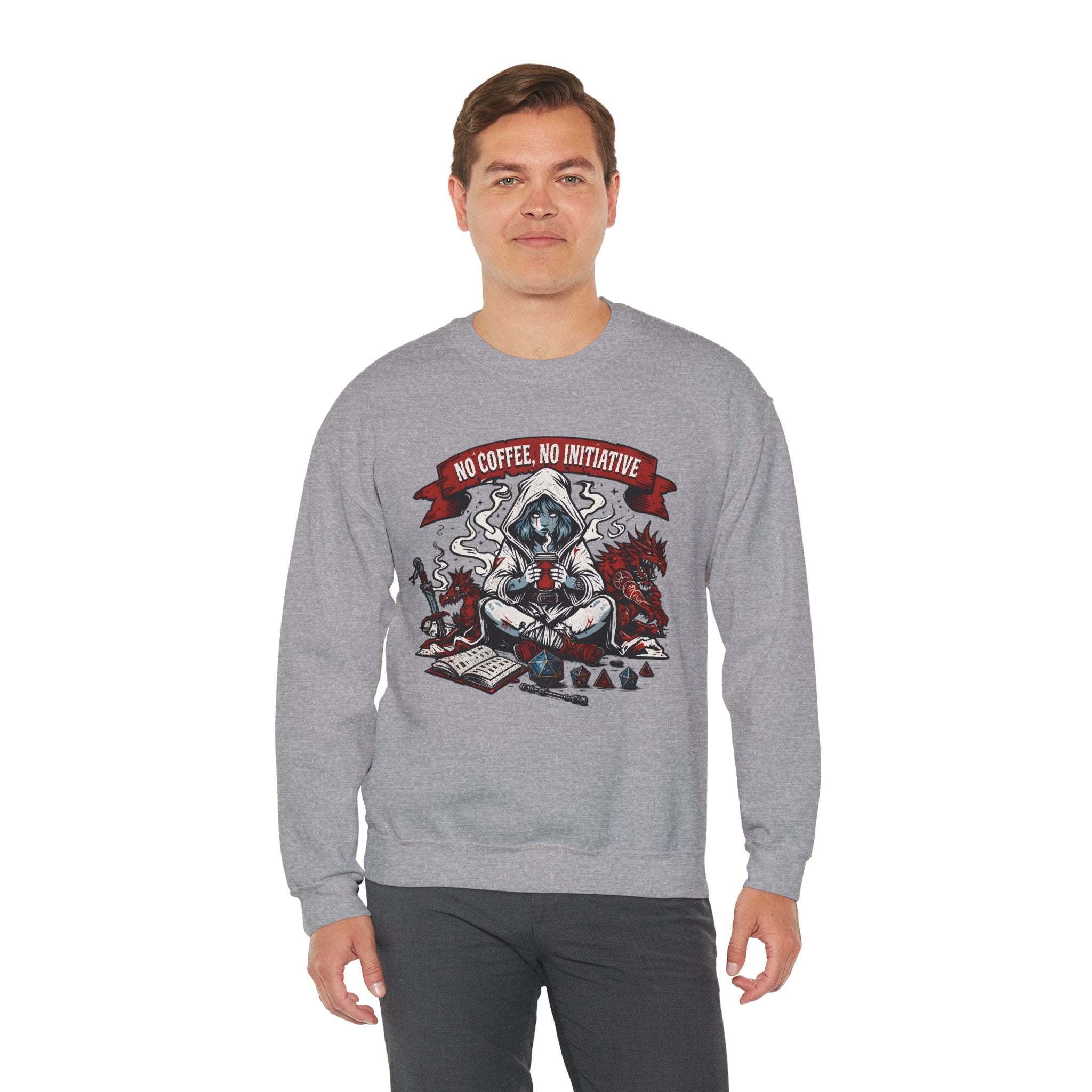 No Coffee, No Initiative | Fantasy RPG Sweatshirt