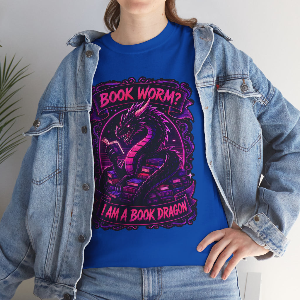 Book Worm? I Am a Book Dragon, Fantasy Reader T-shirt