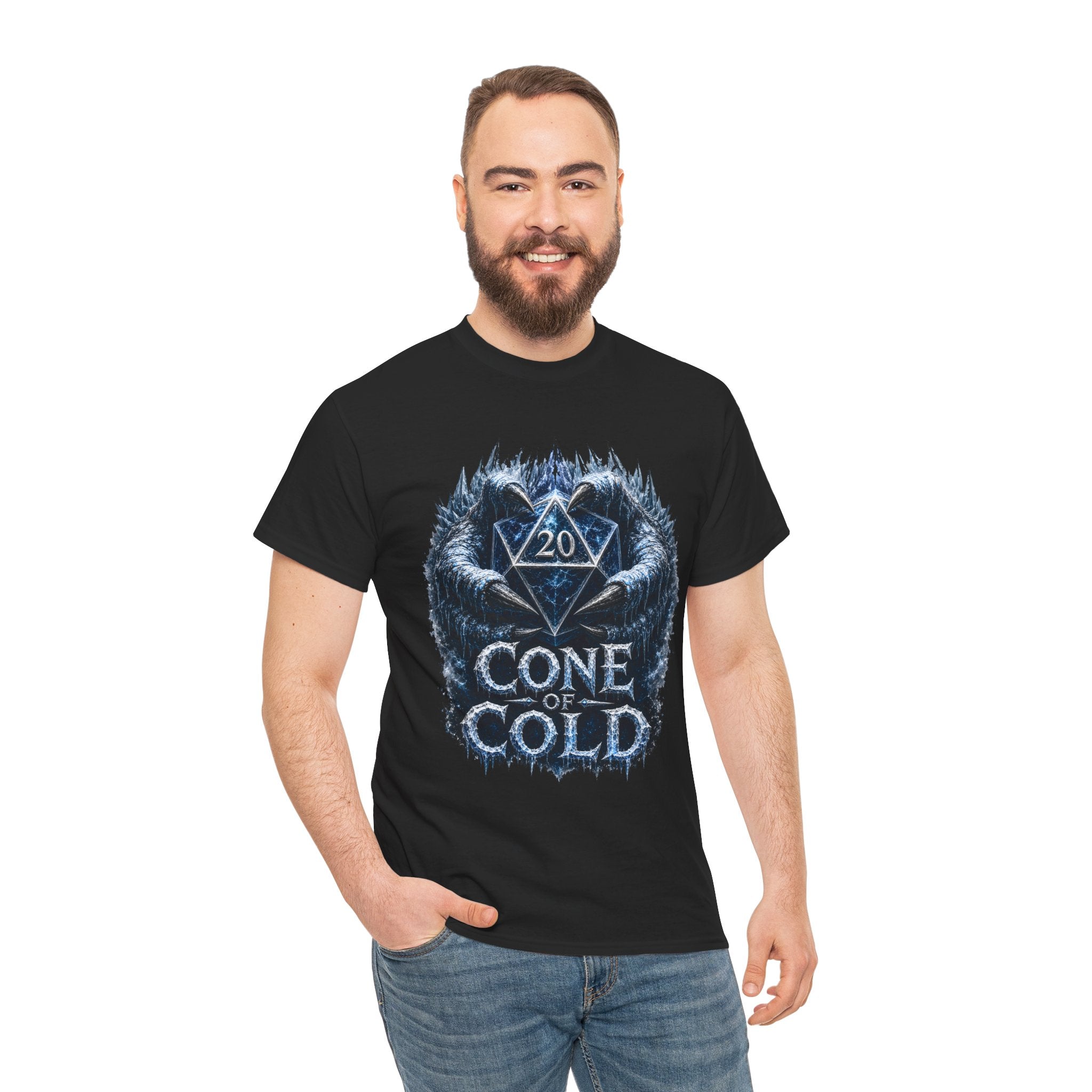 Cone of Cold – Master of Ice Magic | Fantasy RPG D20 T-shirt