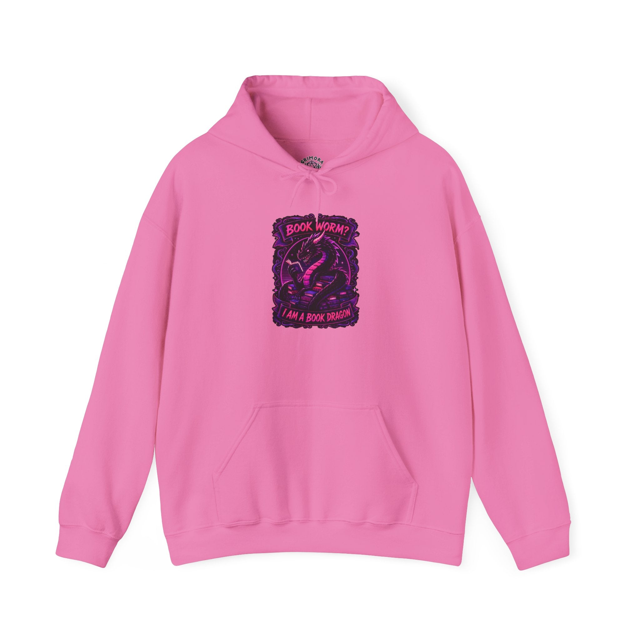 Book Worm? I Am a Book Dragon, Fantasy Reader Hoodie