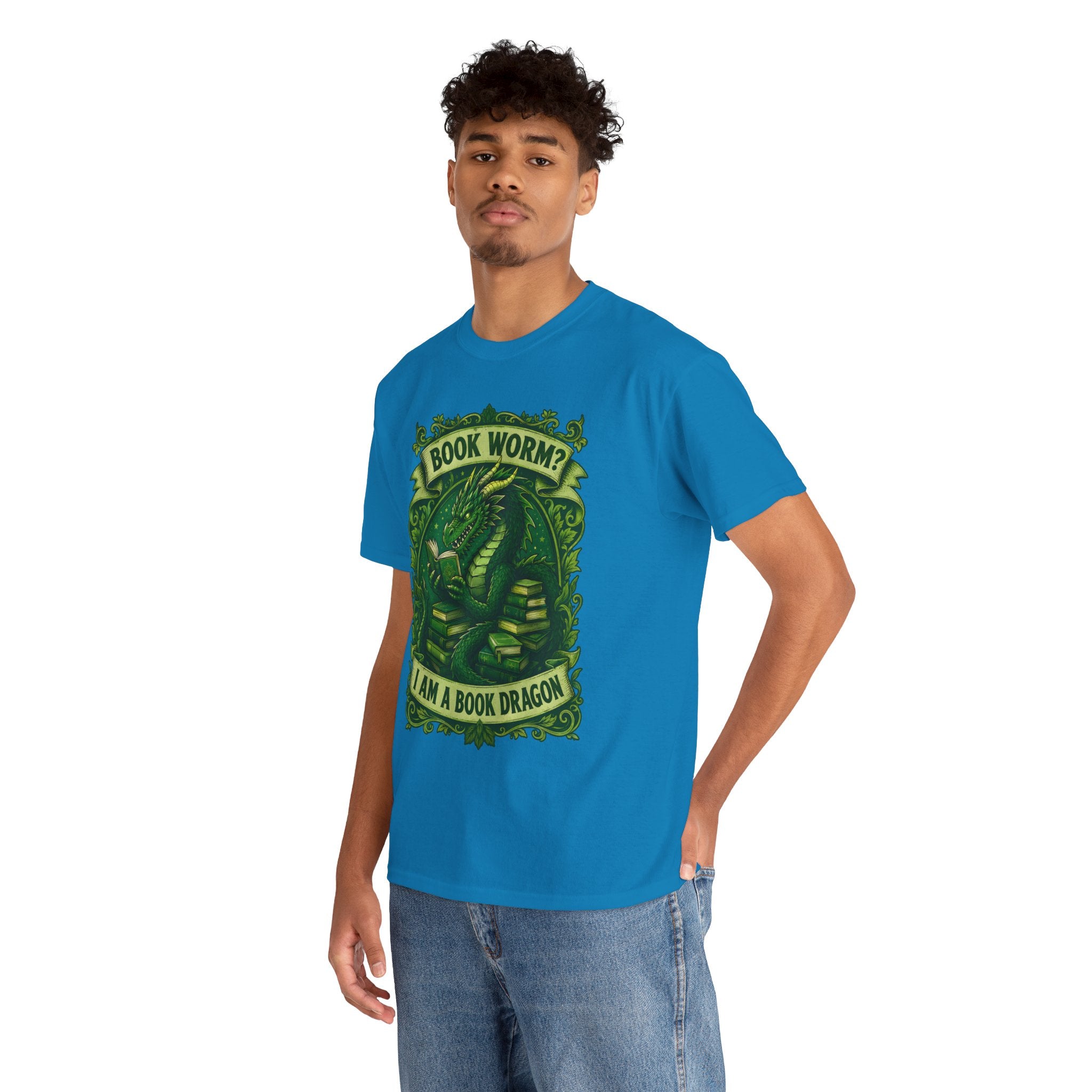 Book Worm? I Am a Book Dragon, Fantasy Reader T-shirt