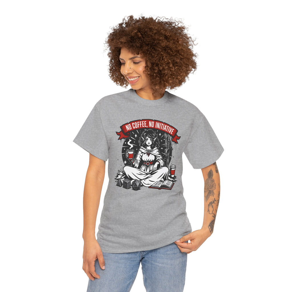 No Coffee, No Initiative | Fantasy RPG T-shirt