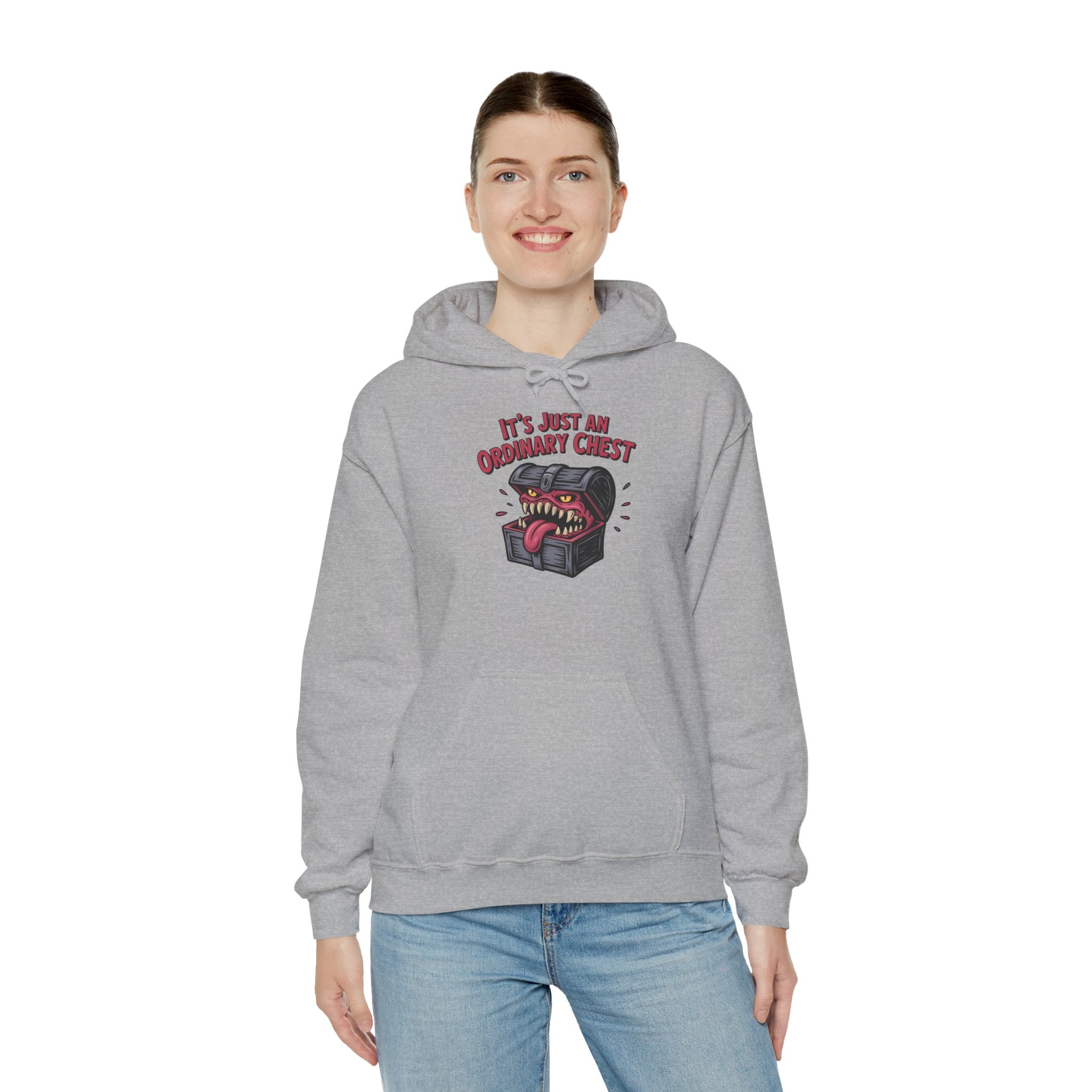 "It's Just An Ordinary Chest" — Mimic monster Hoodie