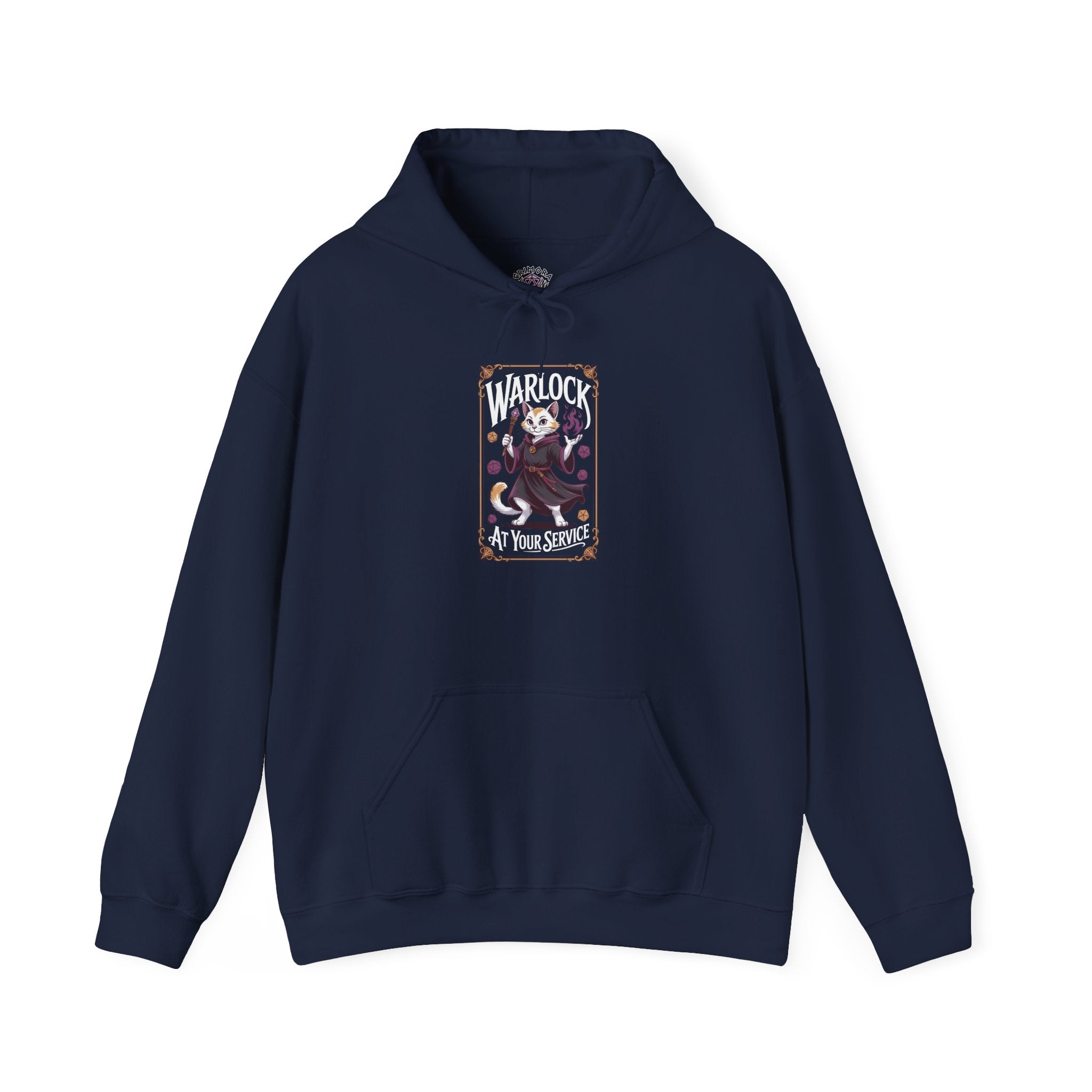 Warlock Cat at Your Serivece D&D Hoodie | Cat Lover RPG Gift