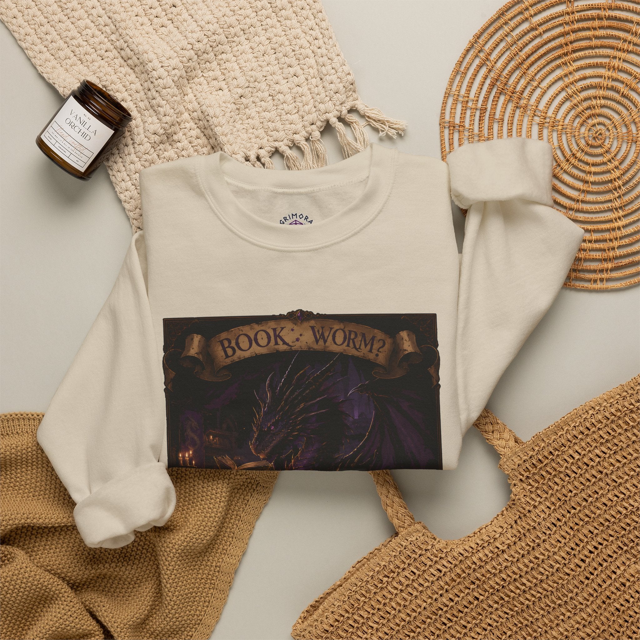 Book Worm? I Am a Book Dragon, Fantasy Reader Sweatshirt