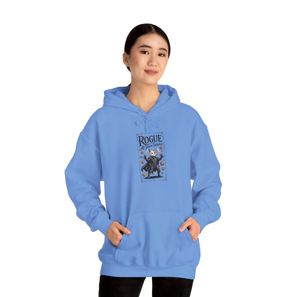 Rogue Cat at Your Serivece D&D Hoodie | Cat Lover RPG Gift