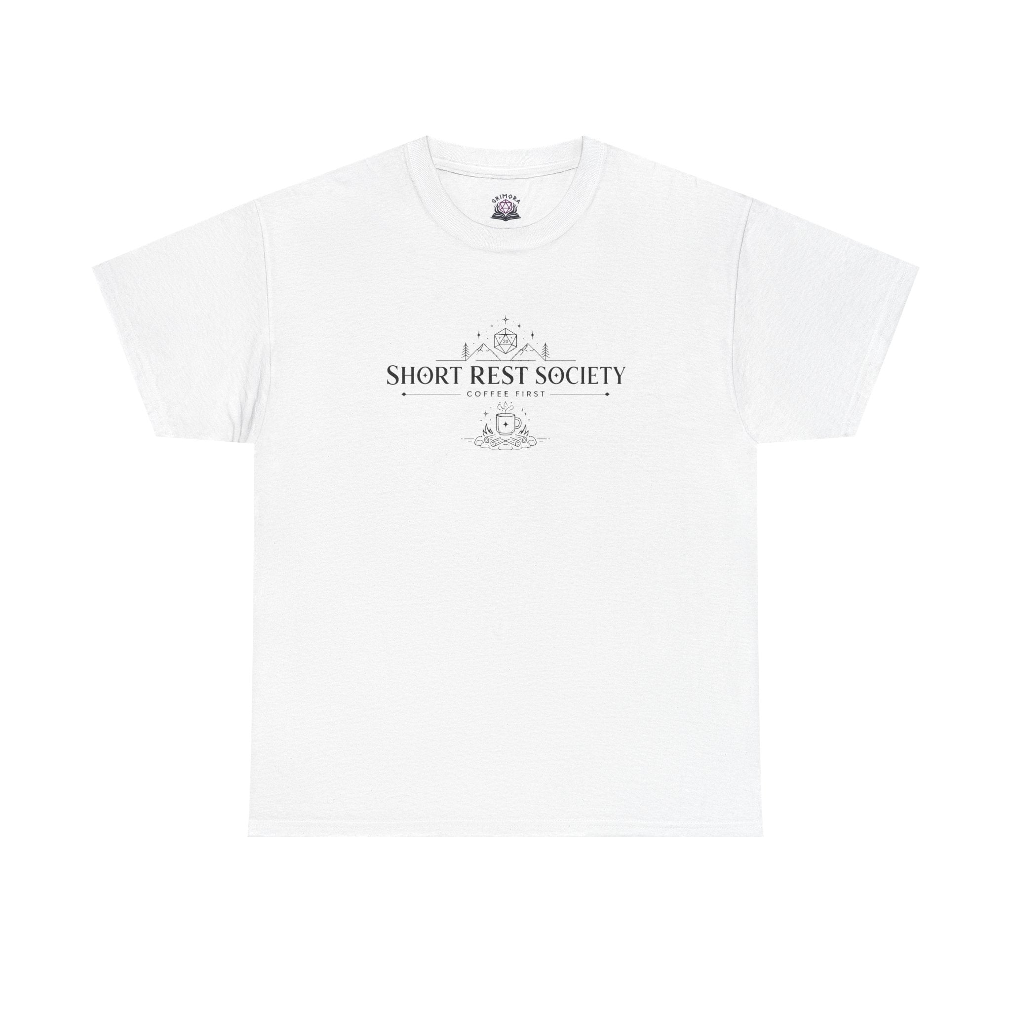 Short Rest Society – Coffee First | Tabletop RPG T-shirt