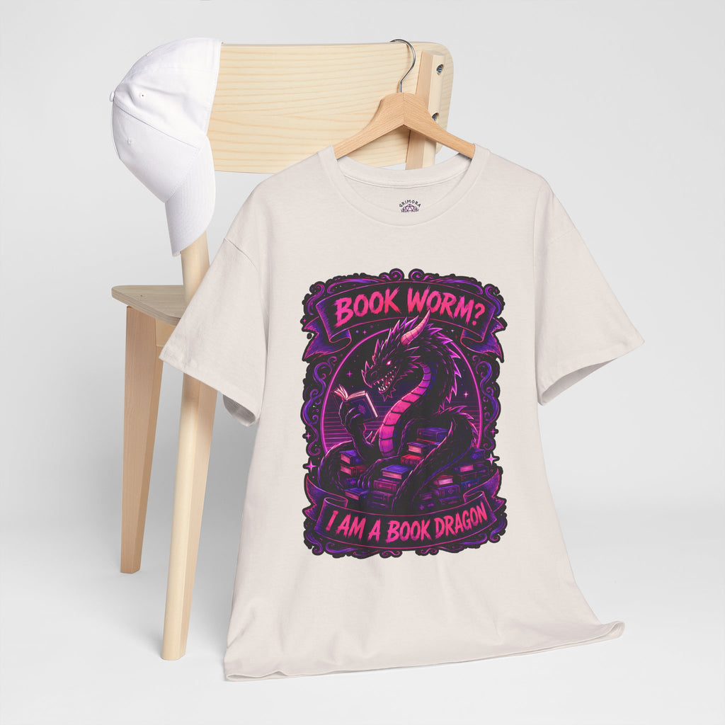 Book Worm? I Am a Book Dragon, Fantasy Reader T-shirt