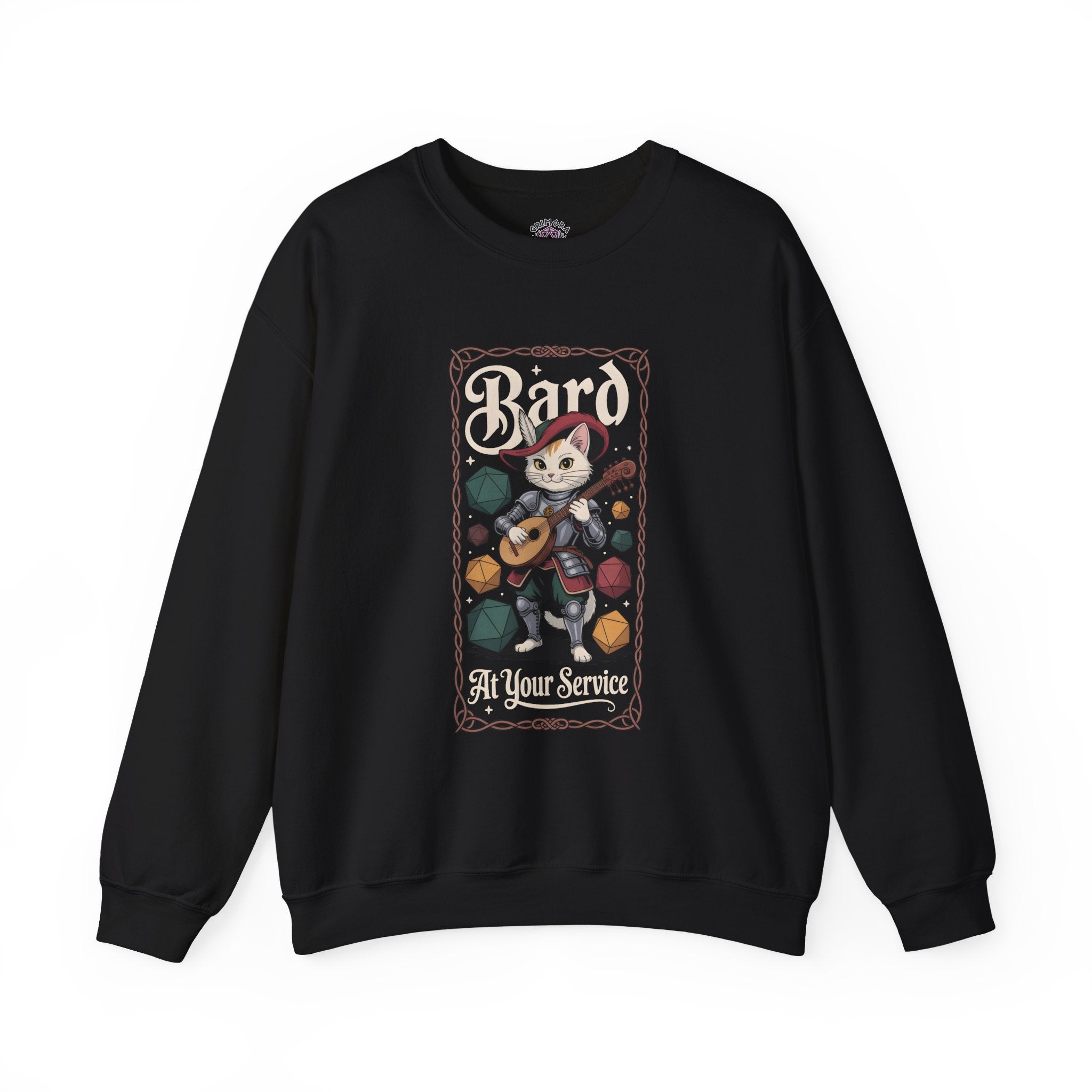 Bard Cat at Your Serivece D&D Sweatshirt | Cat Lover RPG Gift