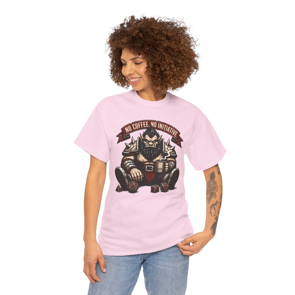 No Coffee, No Initiative | Fantasy RPG T-shirt