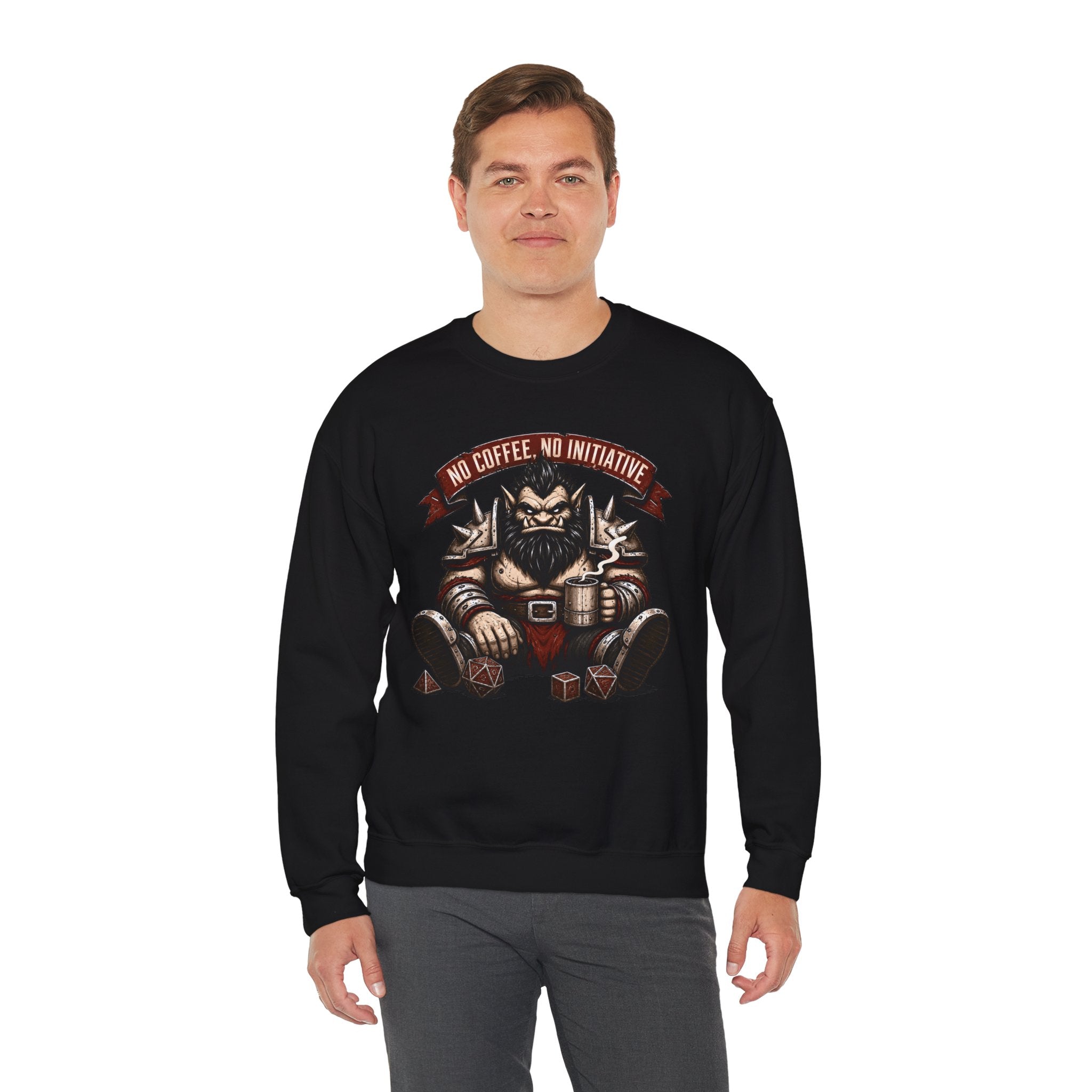 No Coffee, No Initiative | Fantasy RPG Sweatshirt