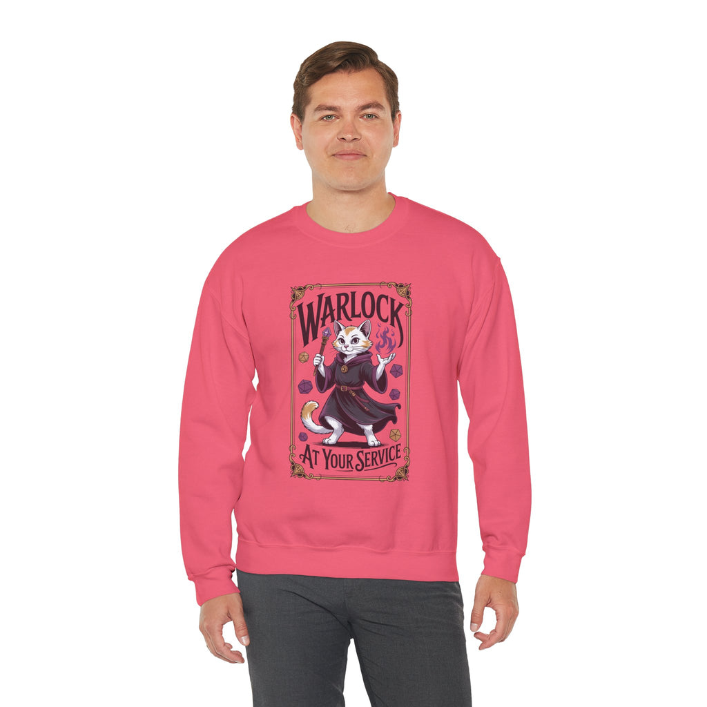 Warlock Cat at Your Serivece D&D Sweatshirt | Cat Lover RPG Gift