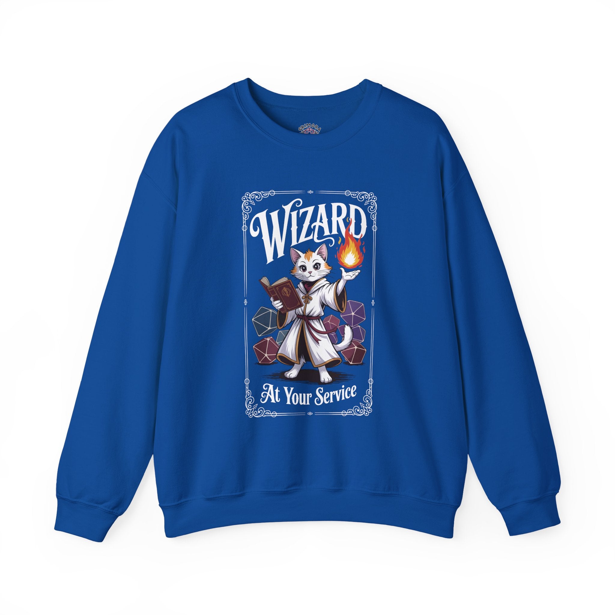Wizard Cat at Your Serivece D&D Sweatshirt | Cat Lover RPG Gift