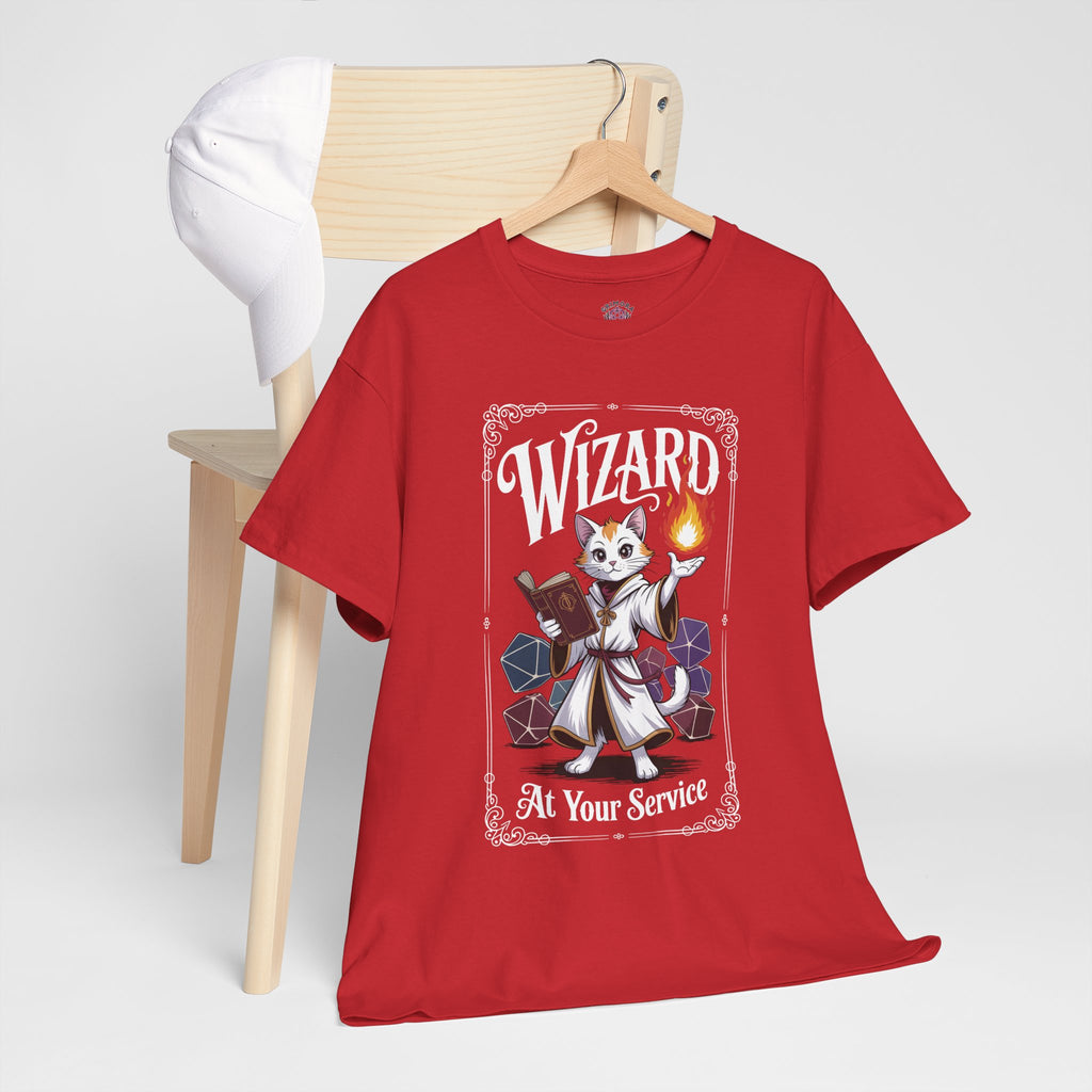 Wizard Cat at Your Serivece D&D T-shirt | Cat Lover RPG Gift