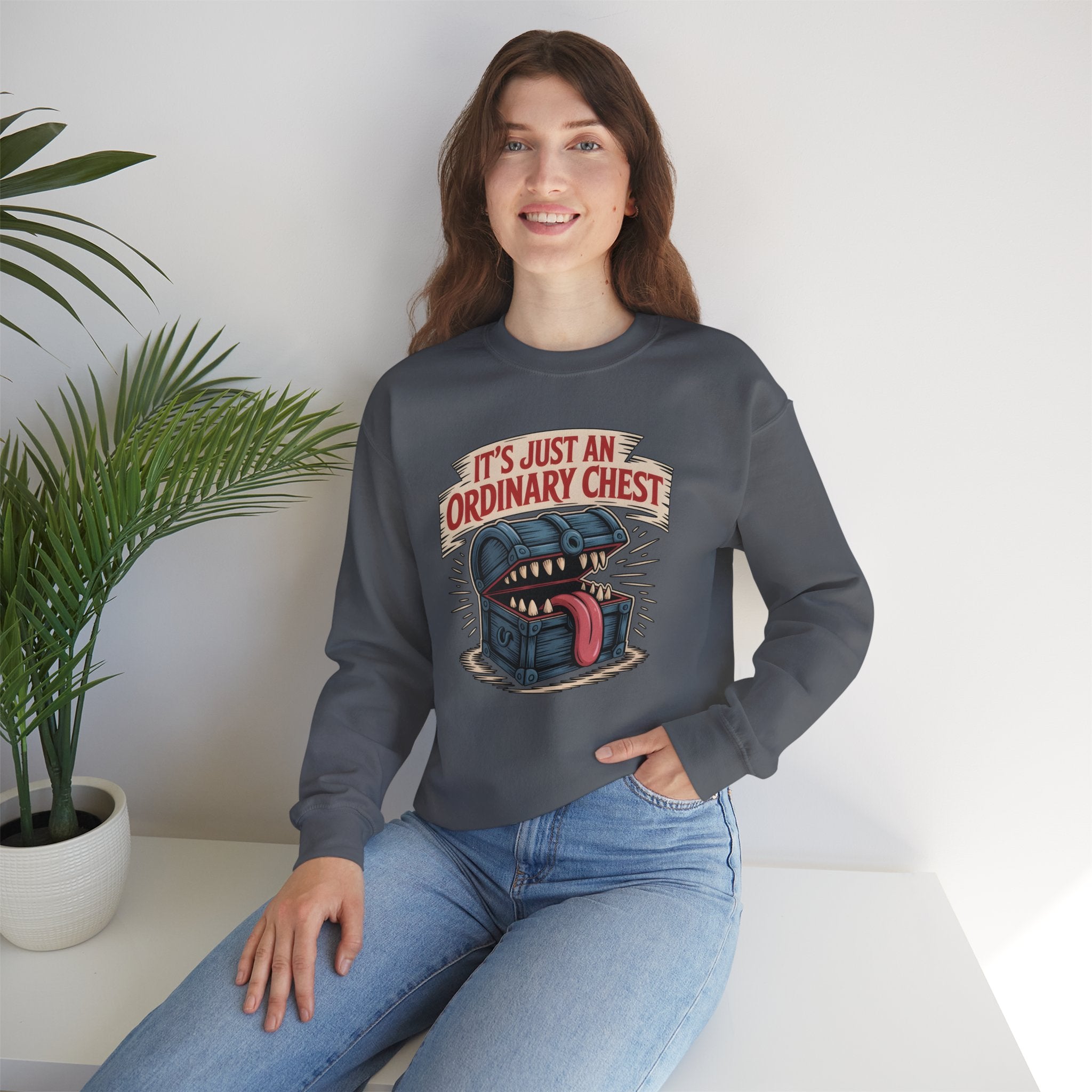 "It's Just An Ordinary Chest" — Mimic monster Sweatshirt