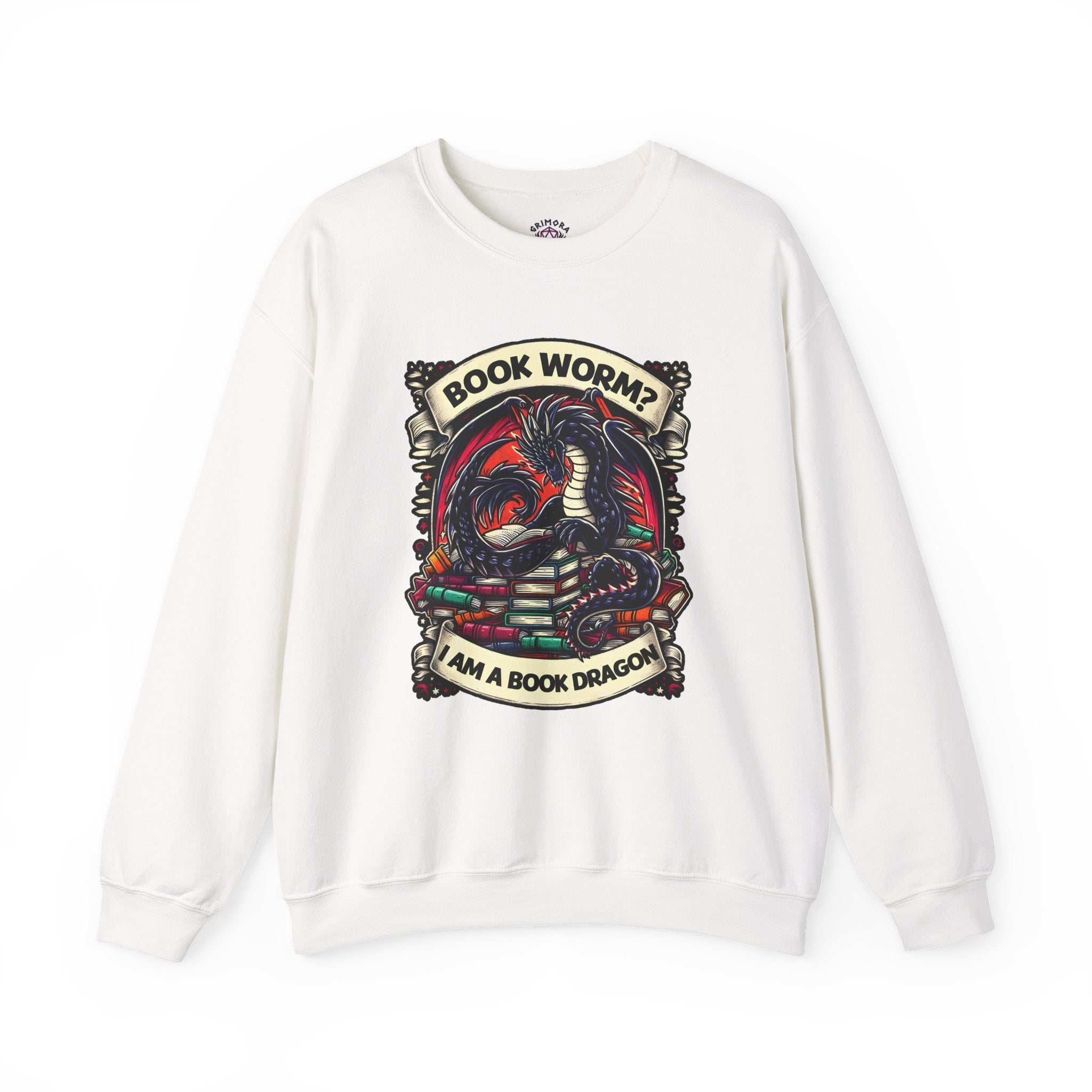 Book Worm? I Am a Book Dragon, Fantasy Reader Sweatshirt
