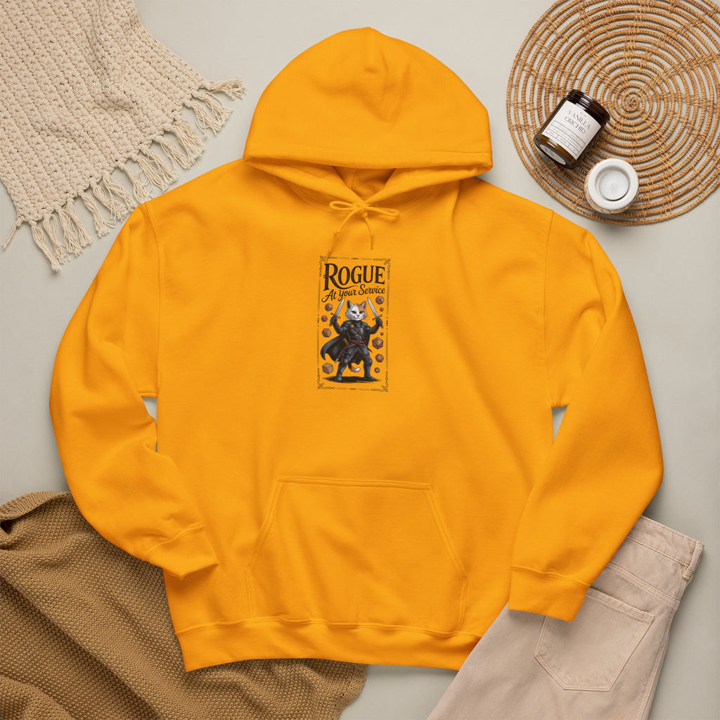 Rogue Cat at Your Serivece D&D Hoodie | Cat Lover RPG Gift
