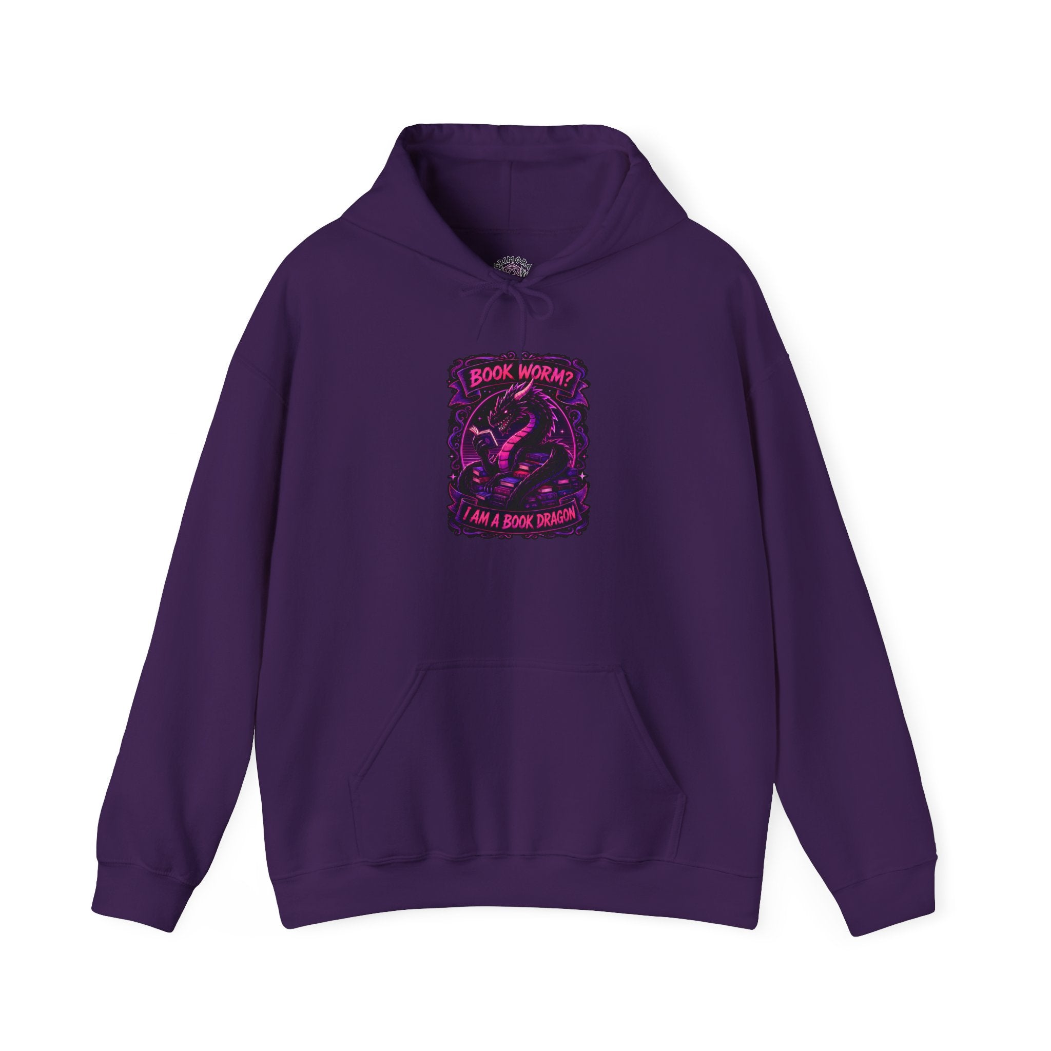 Book Worm? I Am a Book Dragon, Fantasy Reader Hoodie