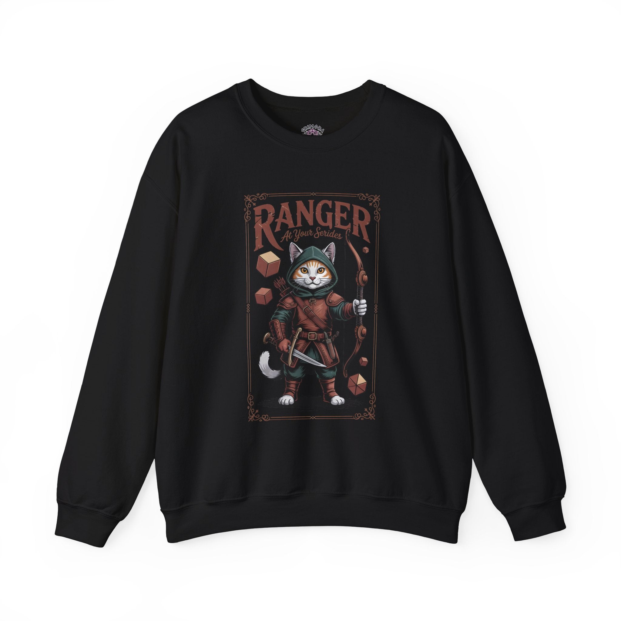 Ranger Cat at Your Serivece D&D Sweatshirt | Cat Lover RPG Gift