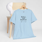 Roll. Sip. Repeat. | Tabletop RPG Coffee T-shirt | Dice & Coffee Lover T-shirt