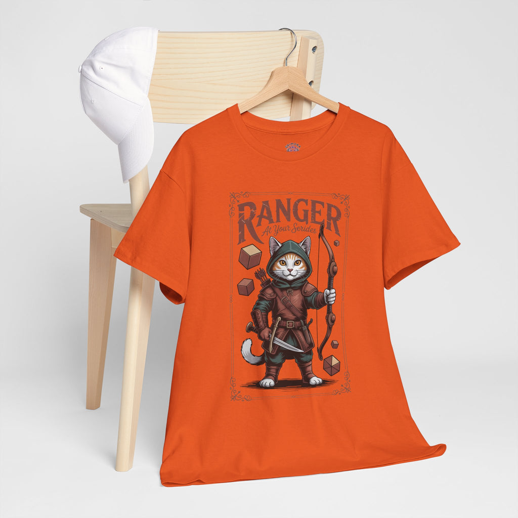 Ranger Cat at Your Serivece D&D T-shirt | Cat Lover RPG Gift