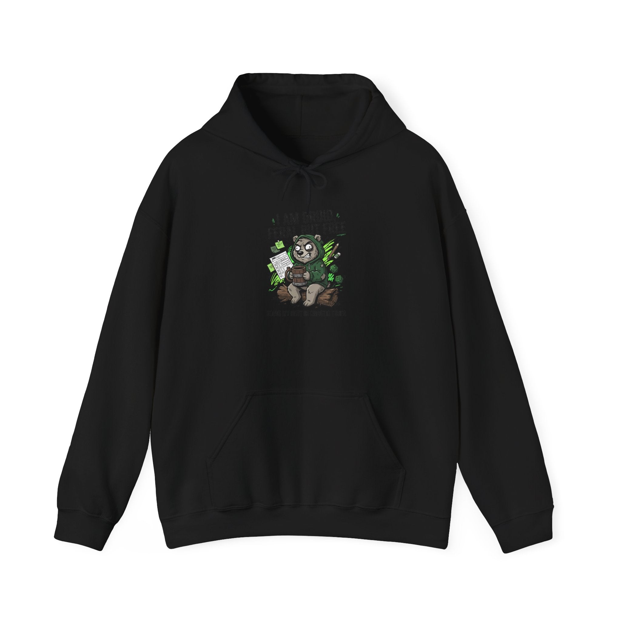 Feral But Free sloth hoodie | chaotic quirky humor, millennial burnout