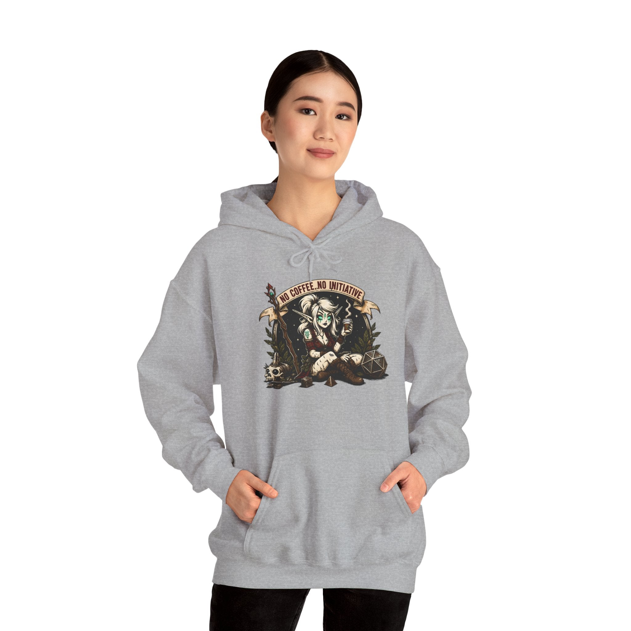 No Coffee, No Initiative | Fantasy RPG Hoodie